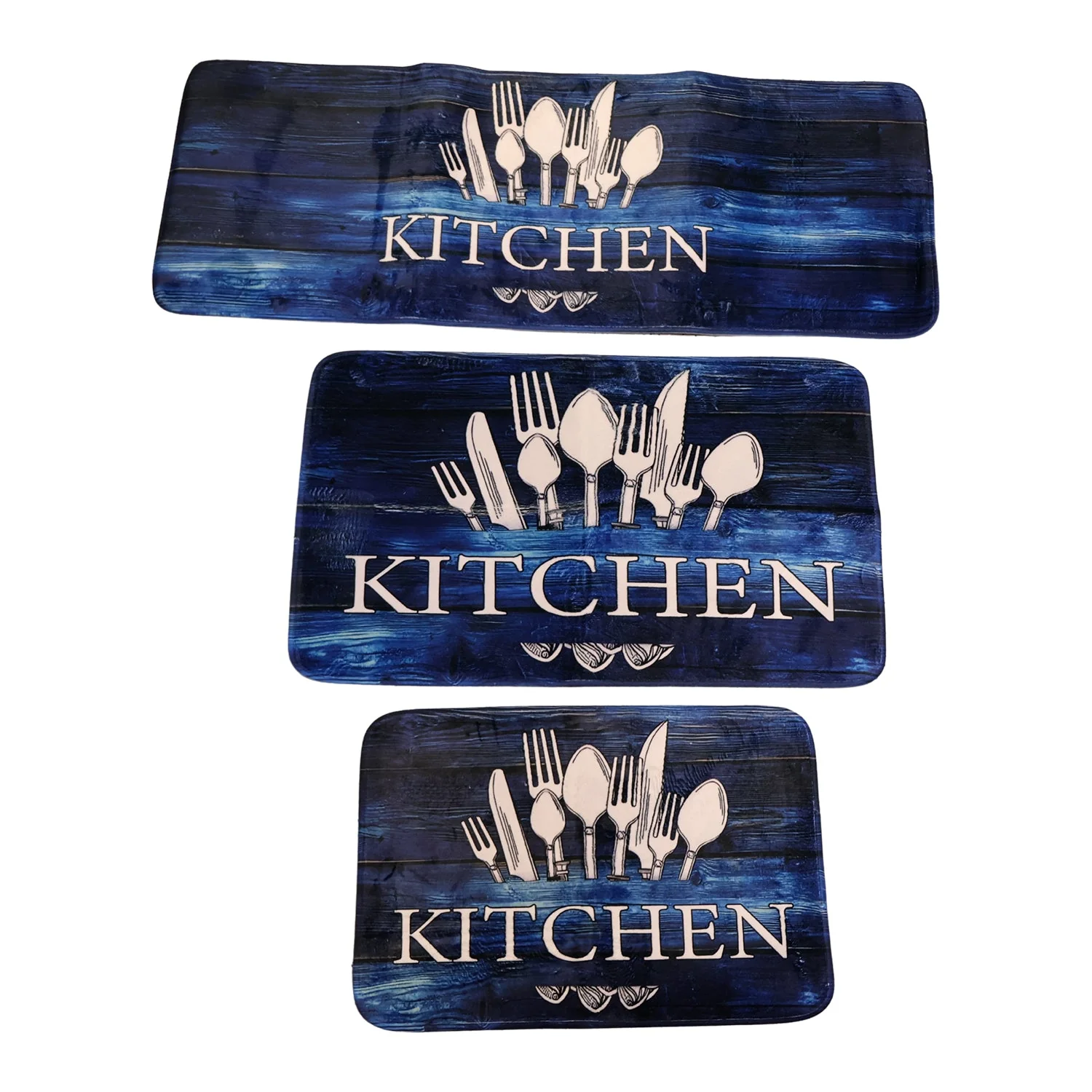 Kitchen Floor Mat Non-Slip Printed Runner Rugs (3 Pc) - Image 5