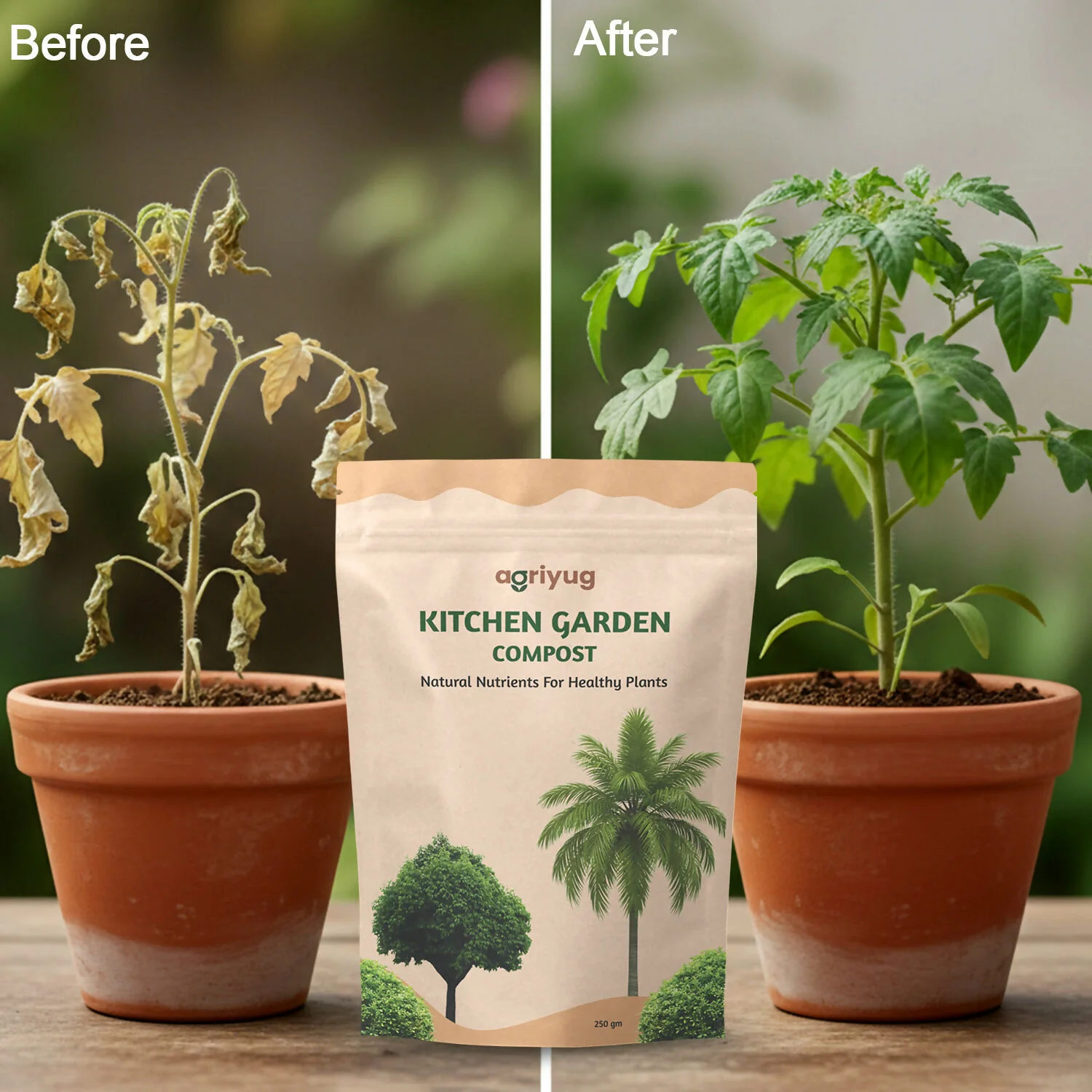 Kitchen Garden Compost For Home Gardening, Natural Nutrients For Healthy Plants (250 g) - Image 2