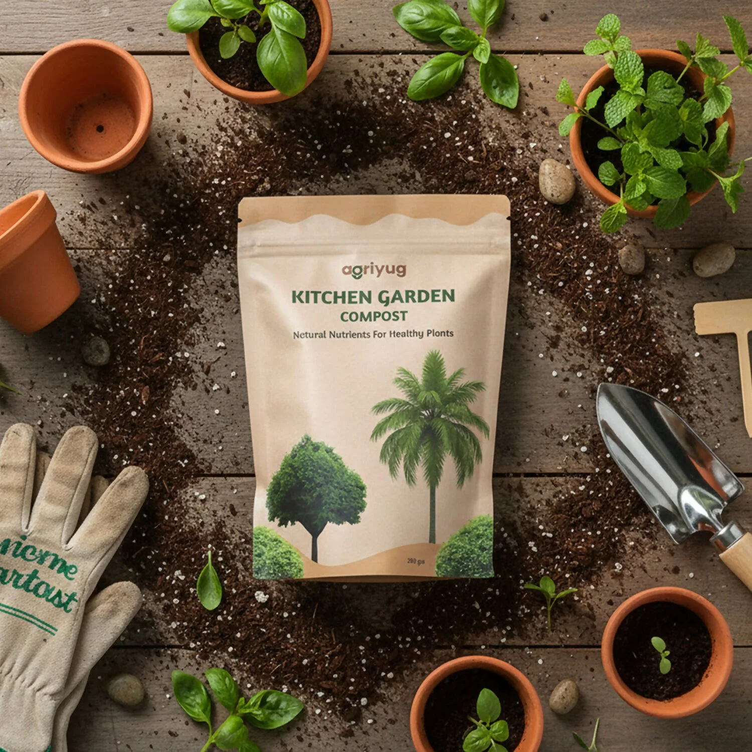 Kitchen Garden Compost For Home Gardening, Natural Nutrients For Healthy Plants (250 g) - Image 3
