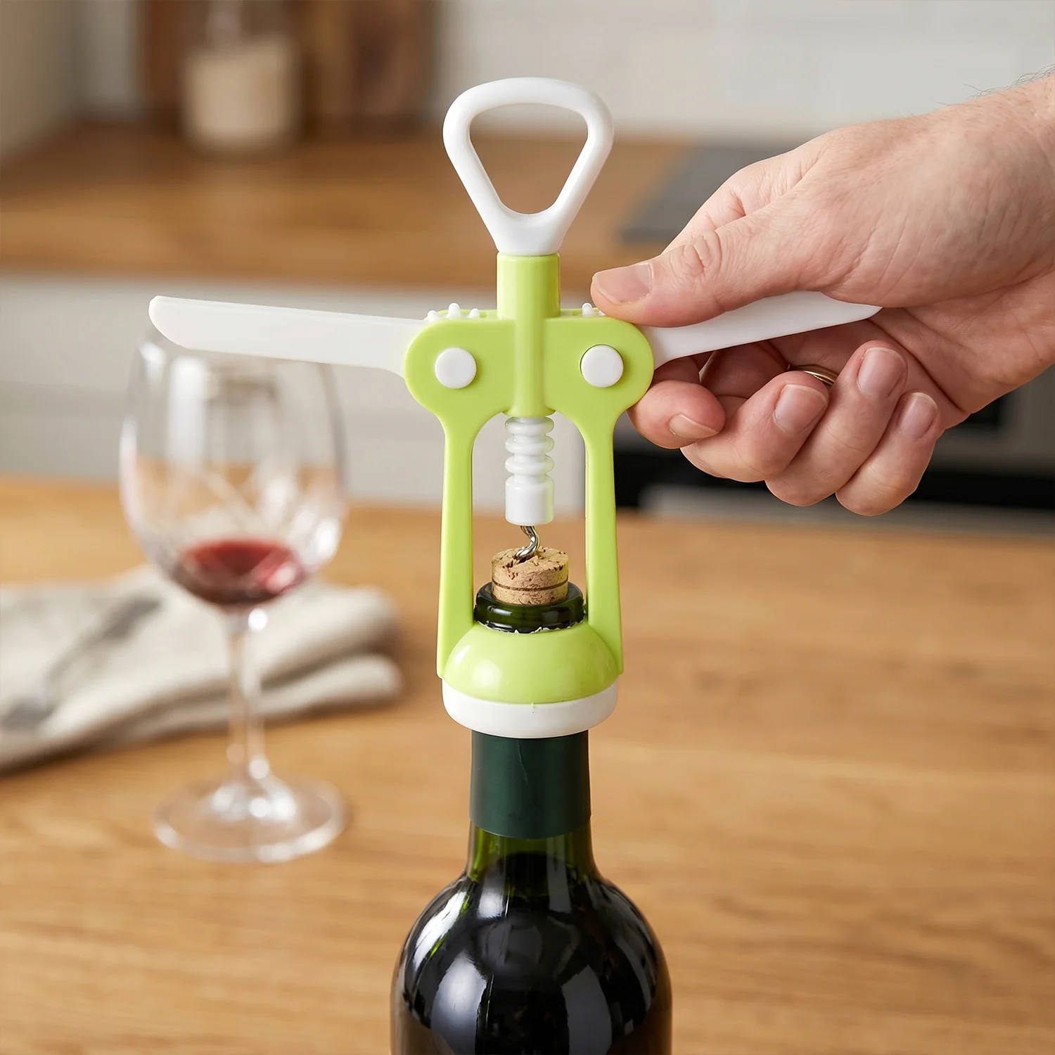 3 Pc Set Kitchen Tool Kit – Wine Bottle Opener, Knife, and Scissors Set - Image 4