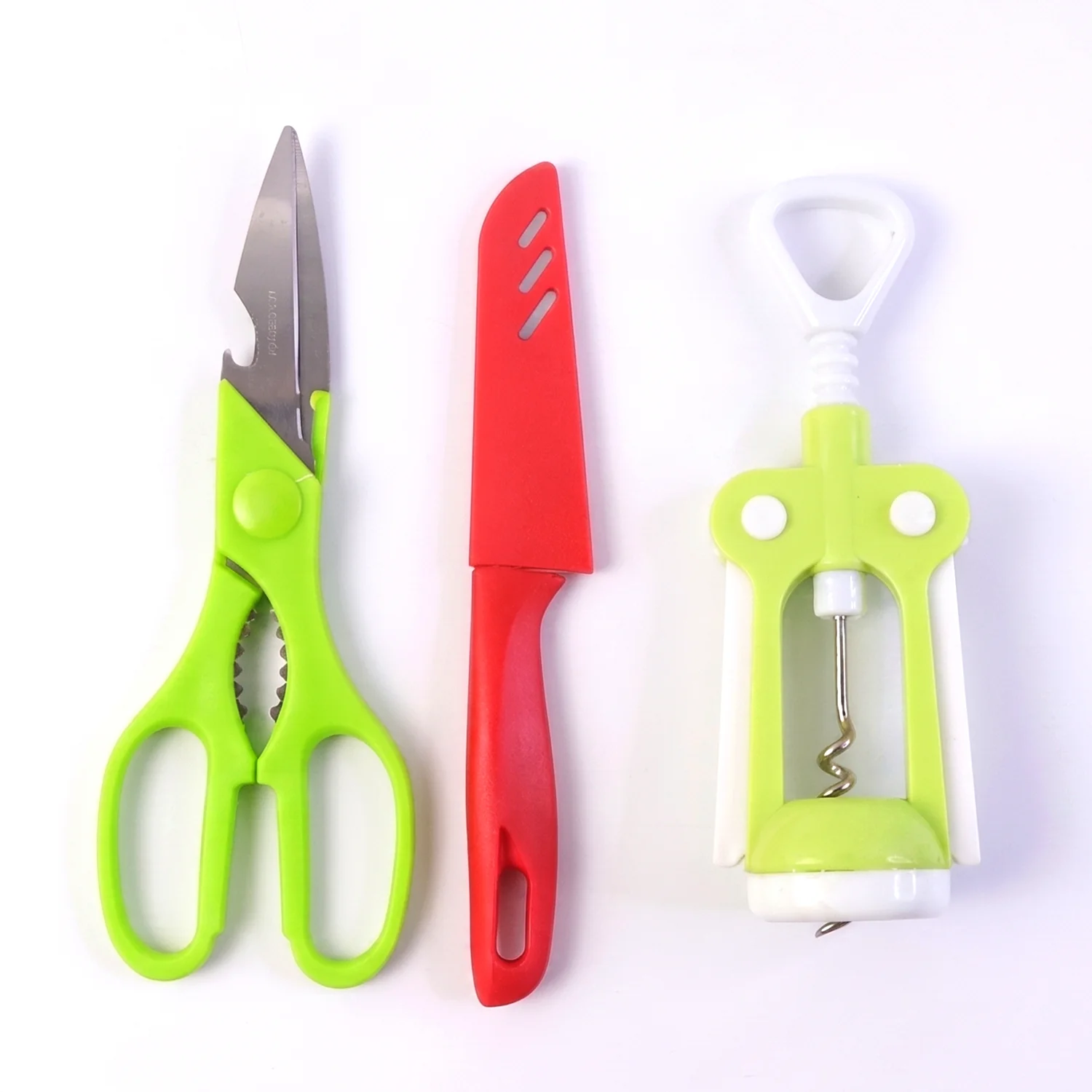 3 Pc Set Kitchen Tool Kit – Wine Bottle Opener, Knife, and Scissors Set - Image 5