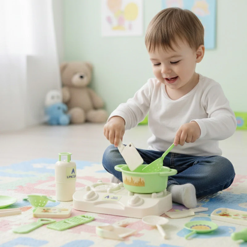 Kitchen Play Set for Kids | Includes Cookware, LPG Gas & Accessories | Fun Educational Toy - Image 2