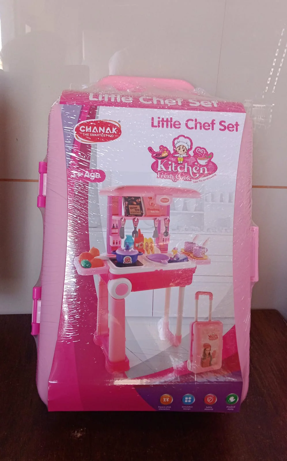 Kitchen Set Kids with Suitcase Role Play Cooking Toy for Girls & Boys (3+) - Image 8