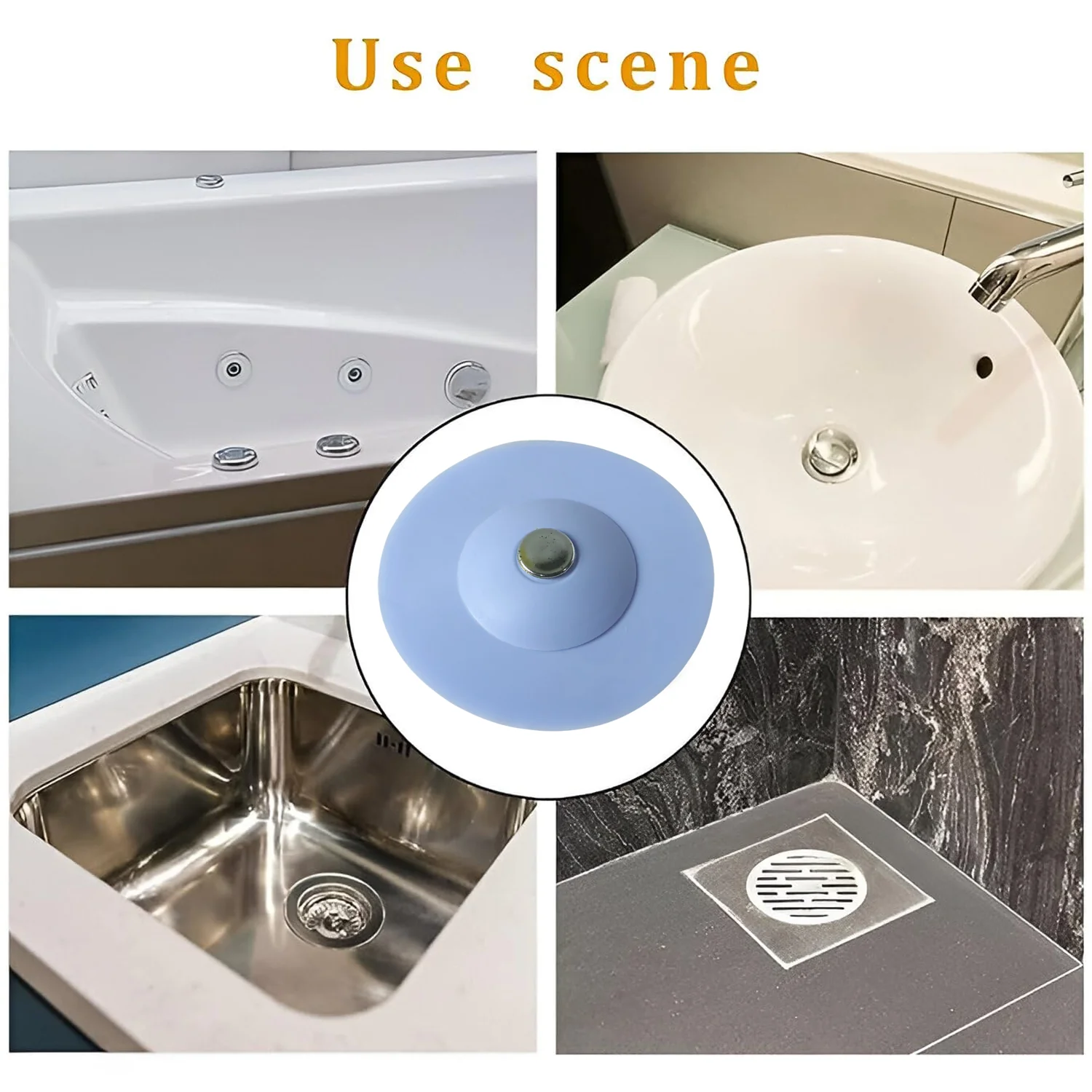 Kitchen Silicone Sink Drain Cover Strainer with Suction Cup 1 Pc - Image 5