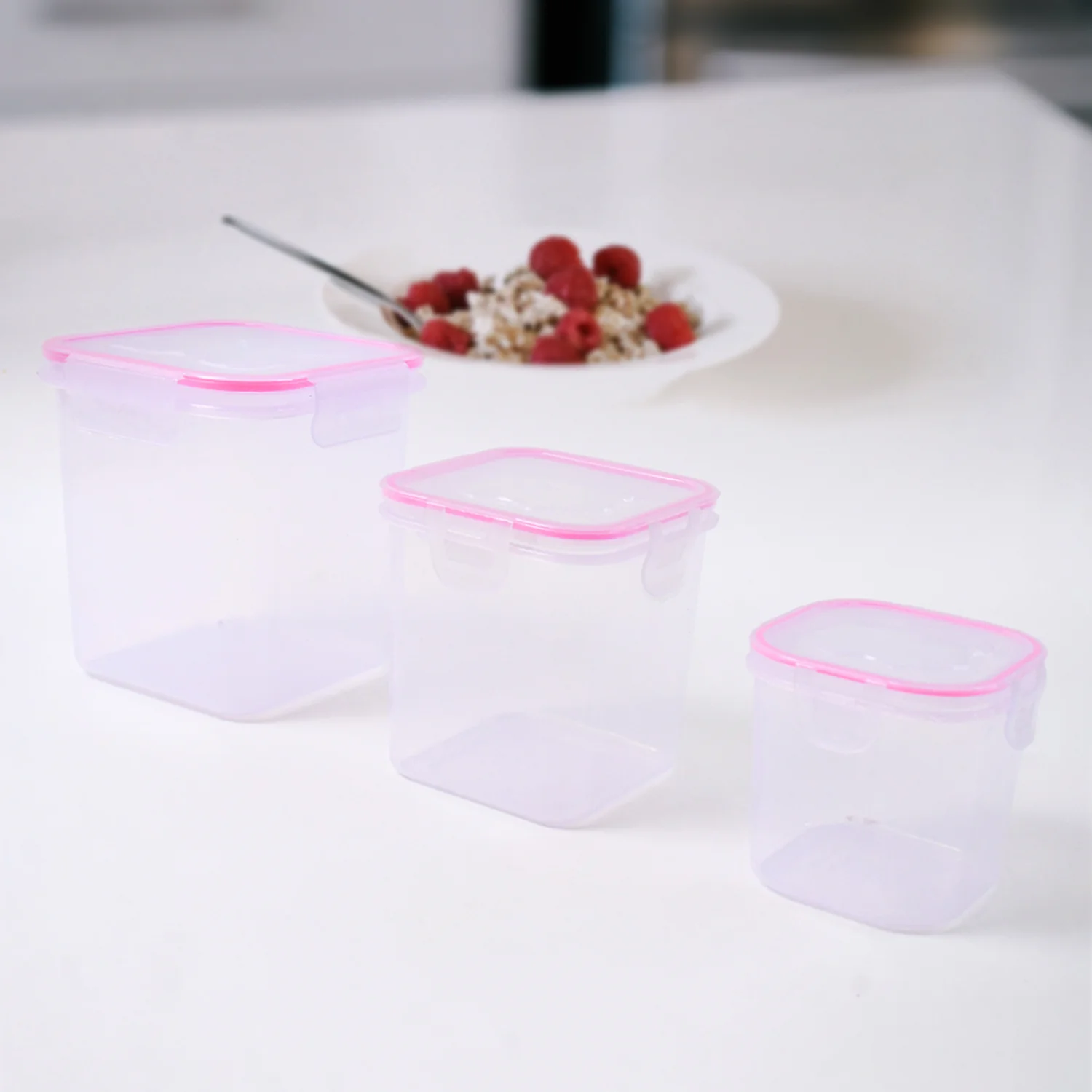 Kitchen Storage Container Set Of 3 Pcs (1500, 1000, 500 ML) - Image 6
