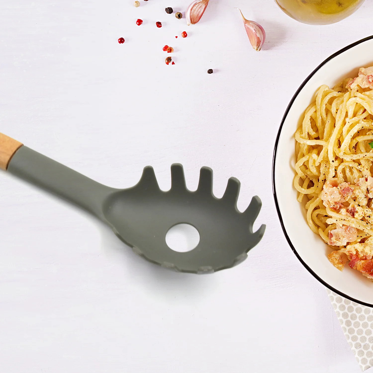 Plastic Kitchen Pasta Fork 1 Pc - Image 5
