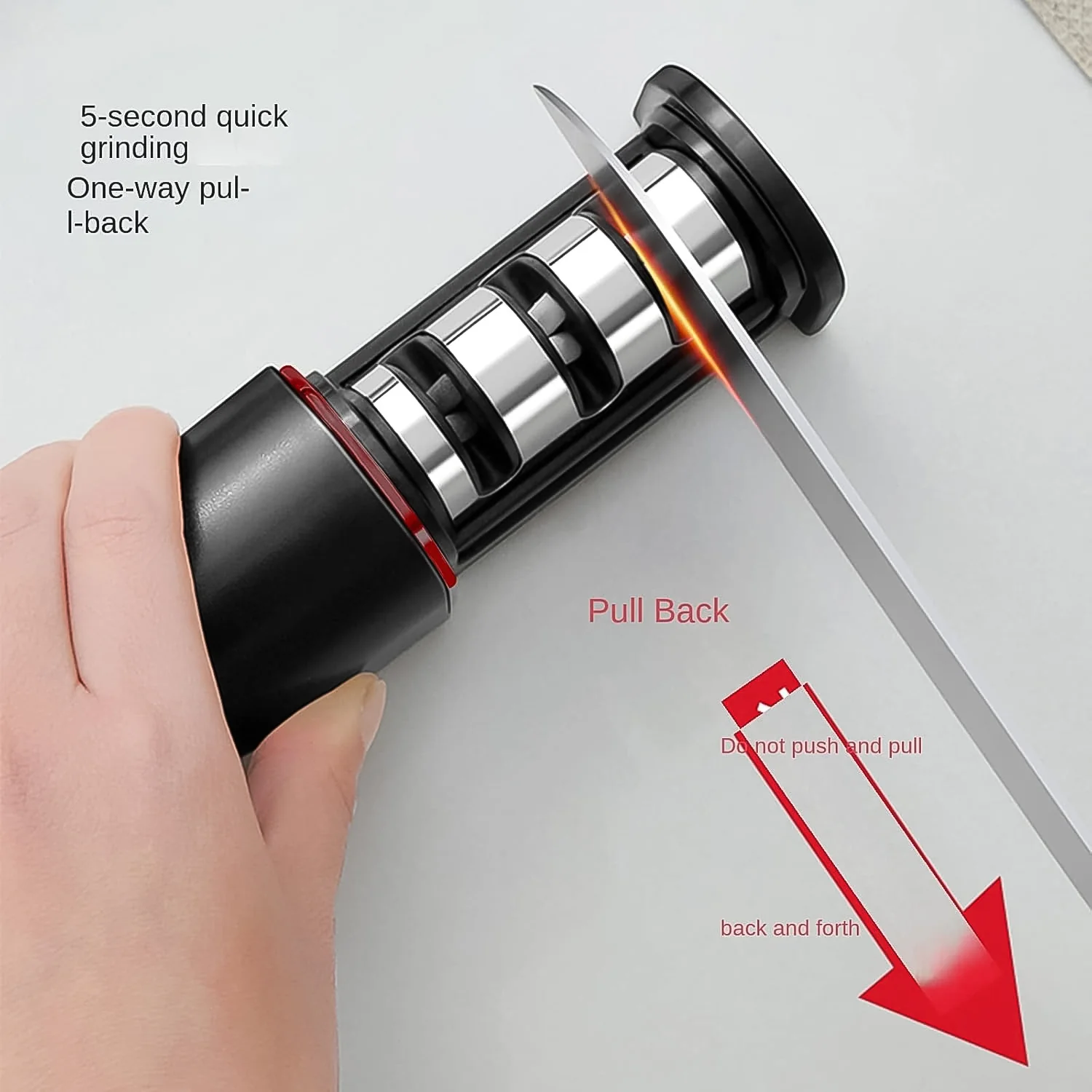 3-Stage Knife Sharpener, Knife grinder Three-sided blade for both water (1 Pc) - Image 4