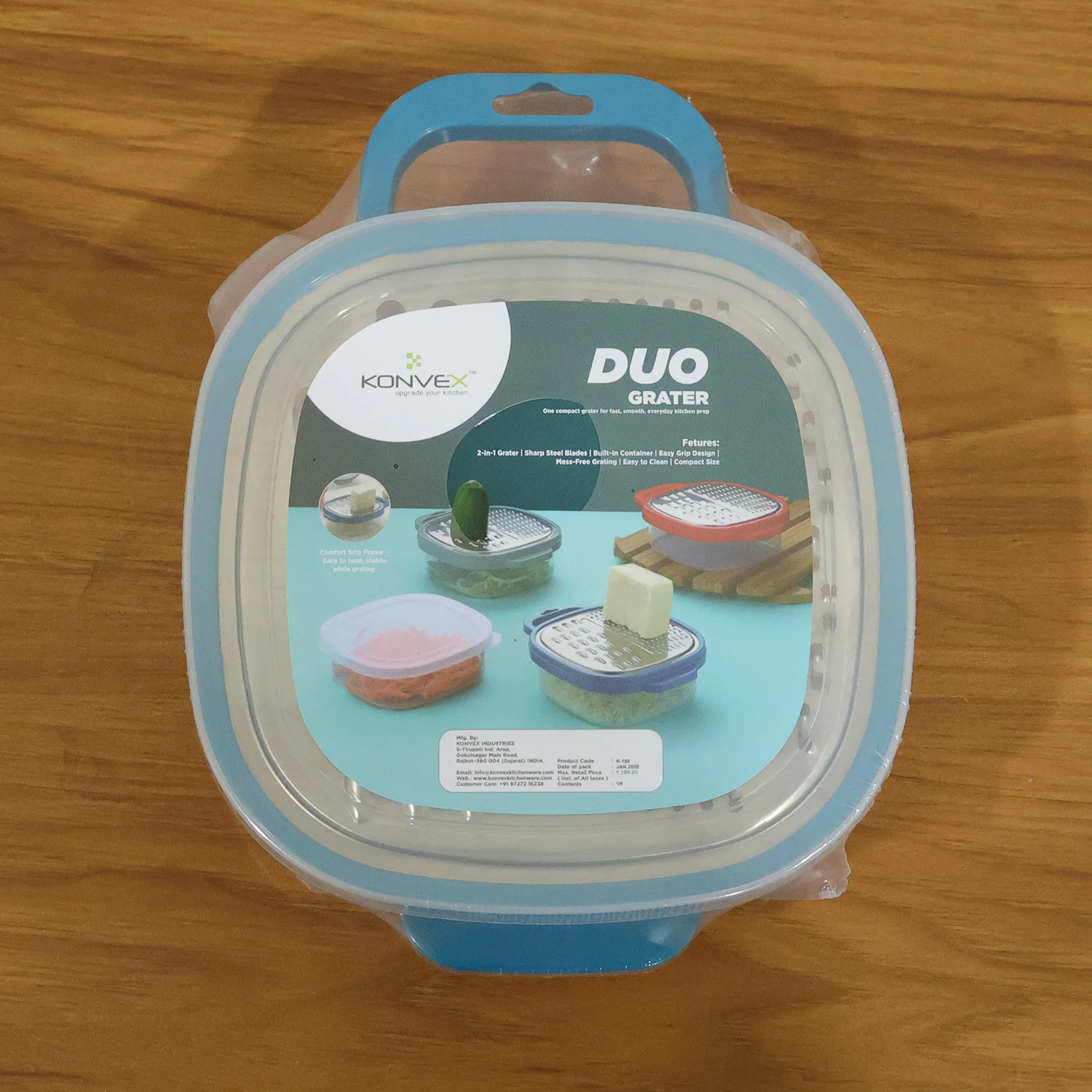 Konvex Duo Grater with Container and Lid (1 Pc) - Image 7