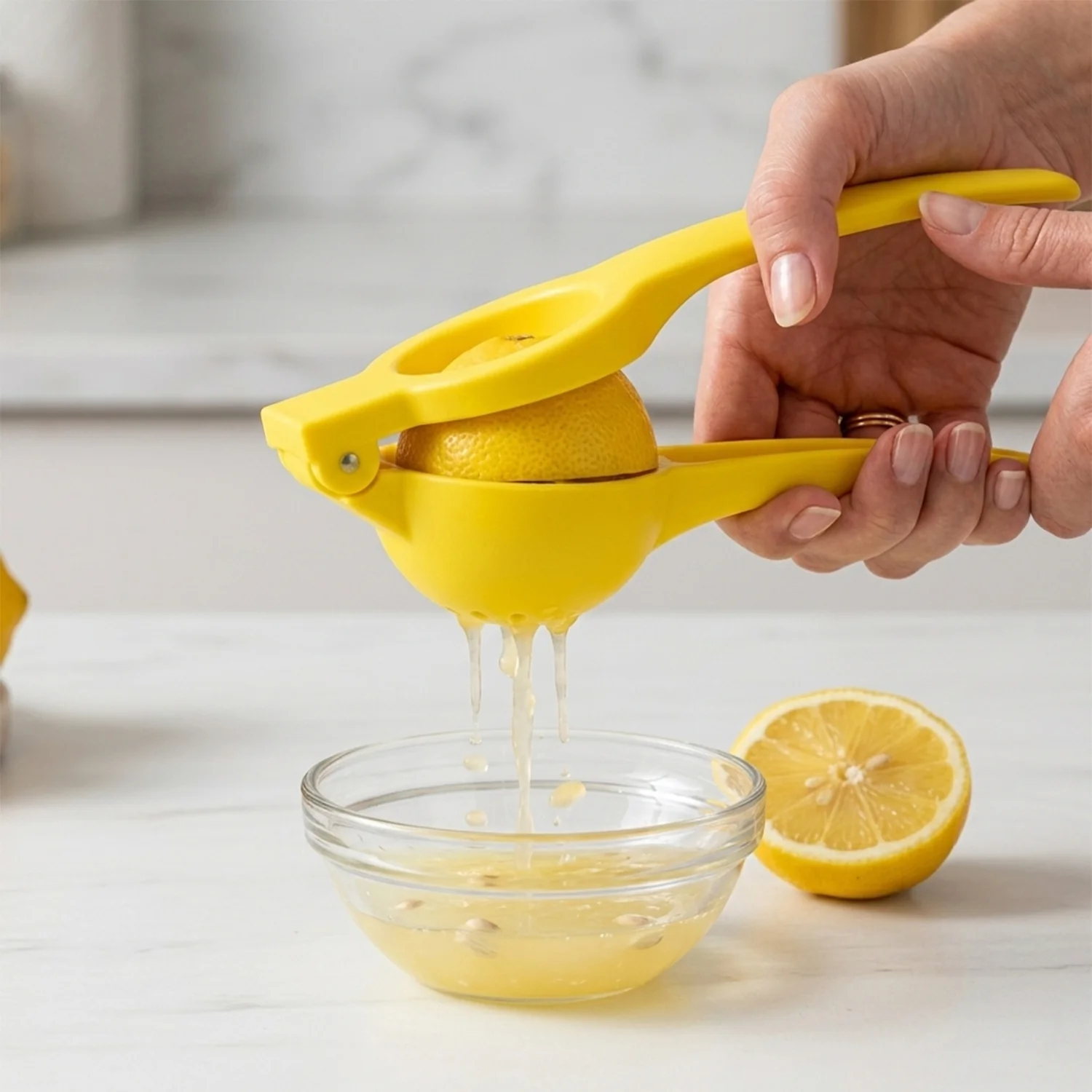 Konvex Hand Press Plastic Lemon Squeezer (1 Pc) - Image 3