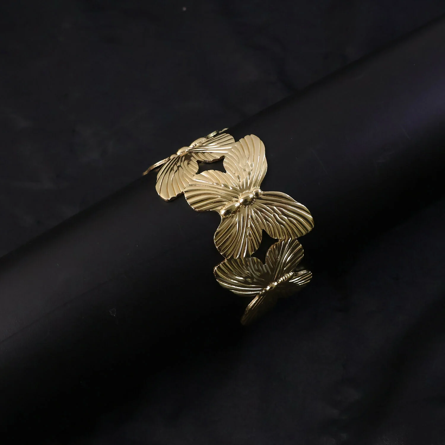 Korean Style Floral Gold Plated Bracelet for Women & Girls - Image 4
