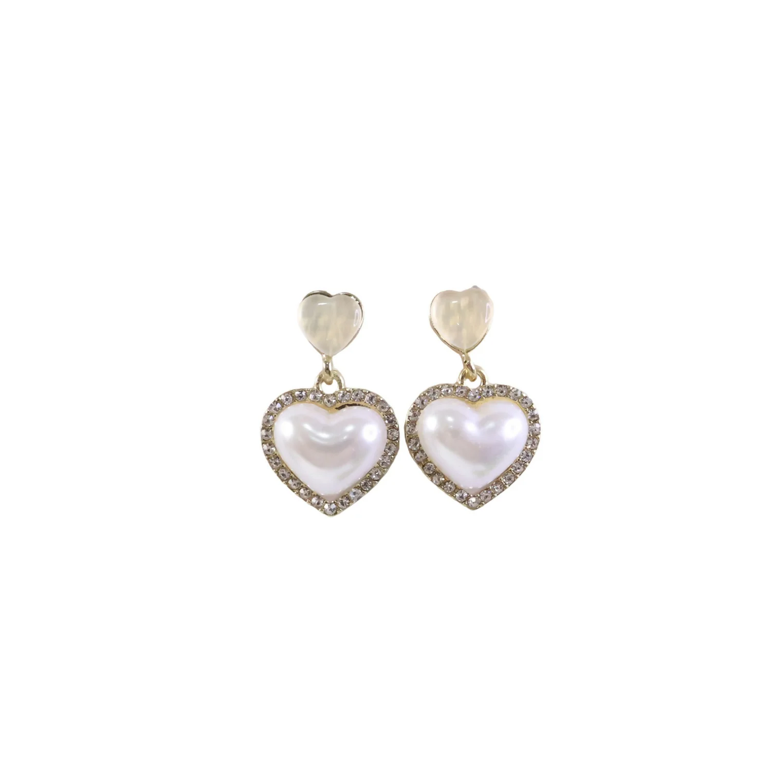 Korean Style Heart Pearl Drop Earrings for Women & Girls - Image 5