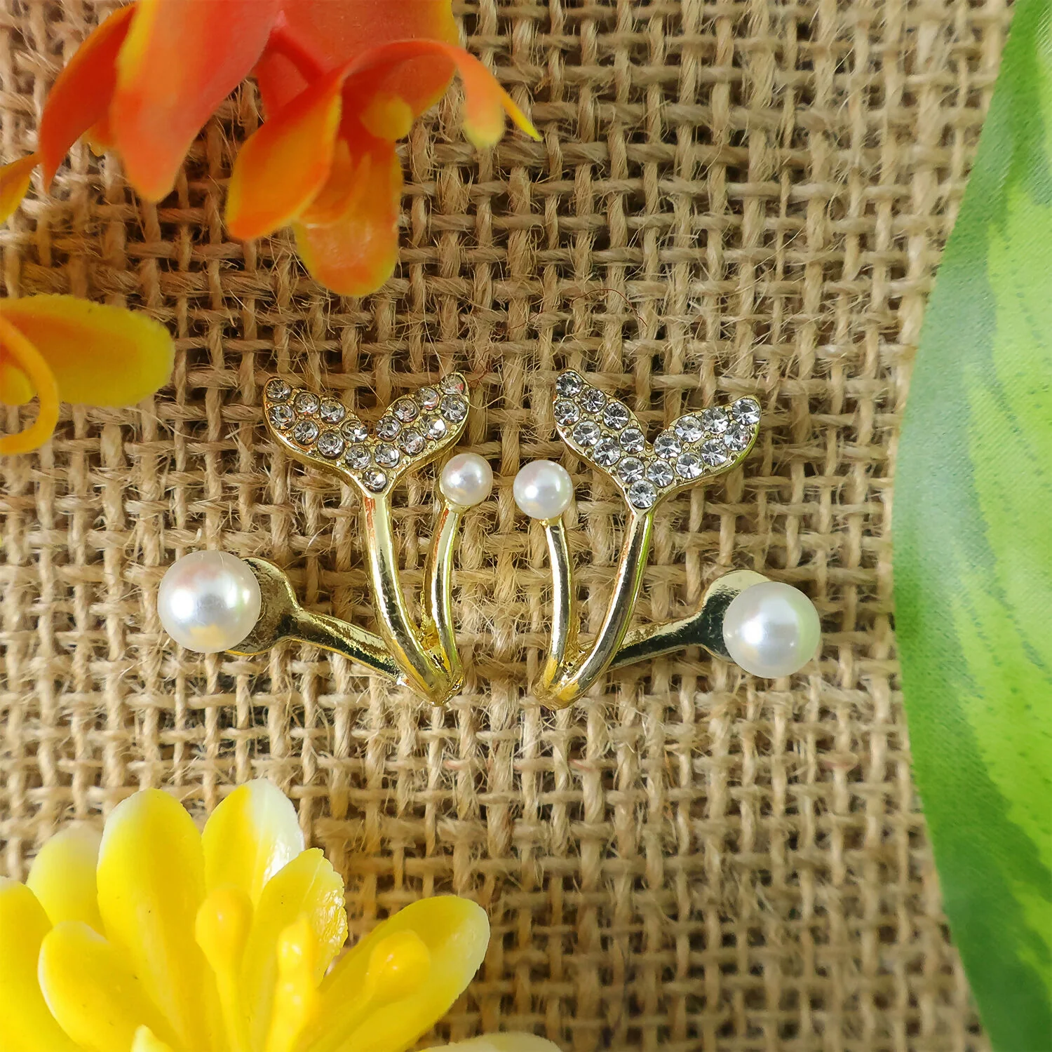 Korean Style Mermaid Tail Pearl Stud Earrings for Women & Girls - Image 4