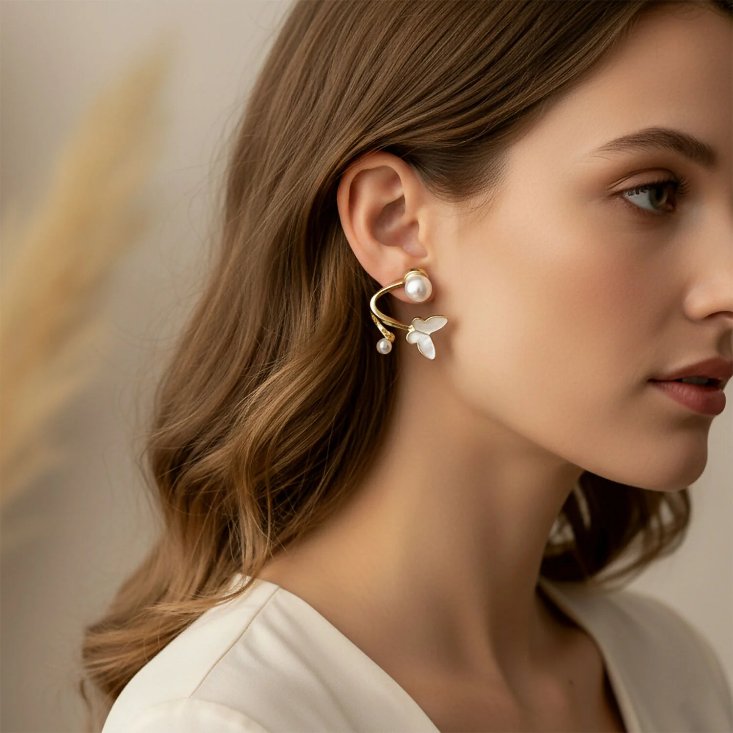 Korean Style Multi Layer Crystal Hoop Earrings for Women & Girls - Image 5