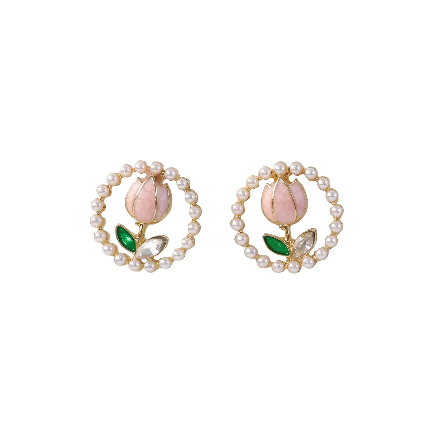 Korean Style Pearl Floral Stud Earrings for Women & Girls - Image 5