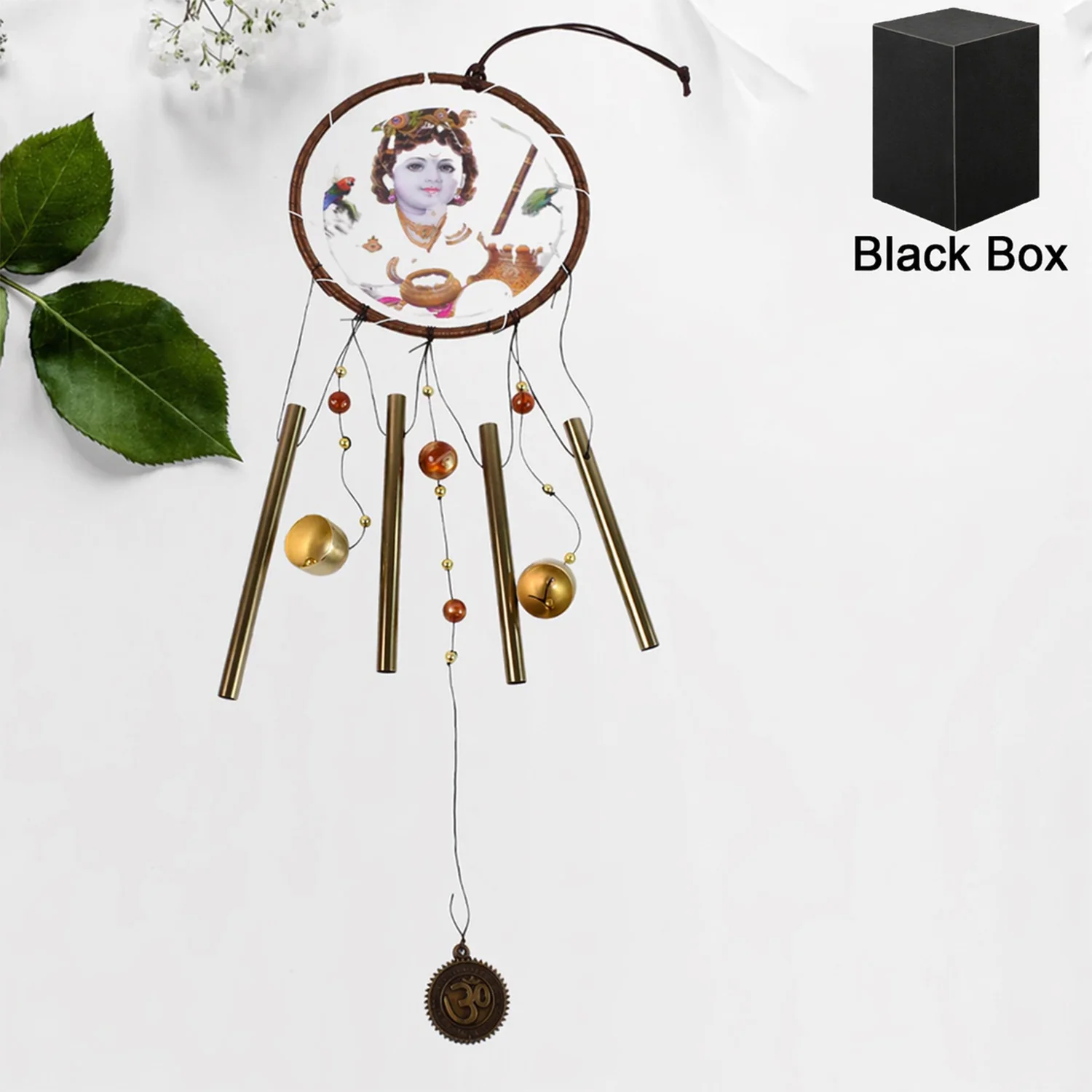 Krishna Medallion Dream Catcher Wind Chime Pendant Wall Hanging - Spiritual Home - Image 6