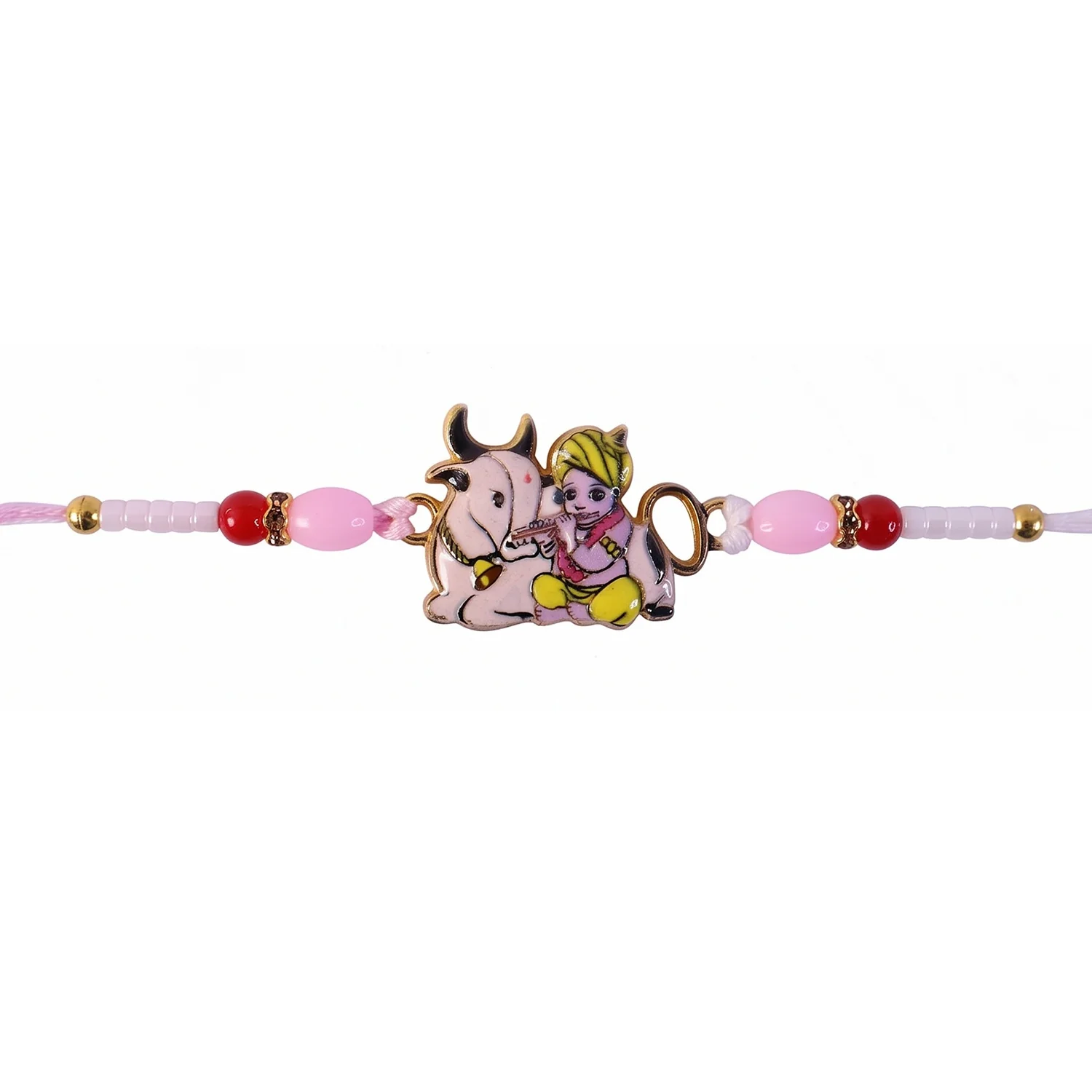 Krishna with Cow Designer Rakhi for Brother - Image 5