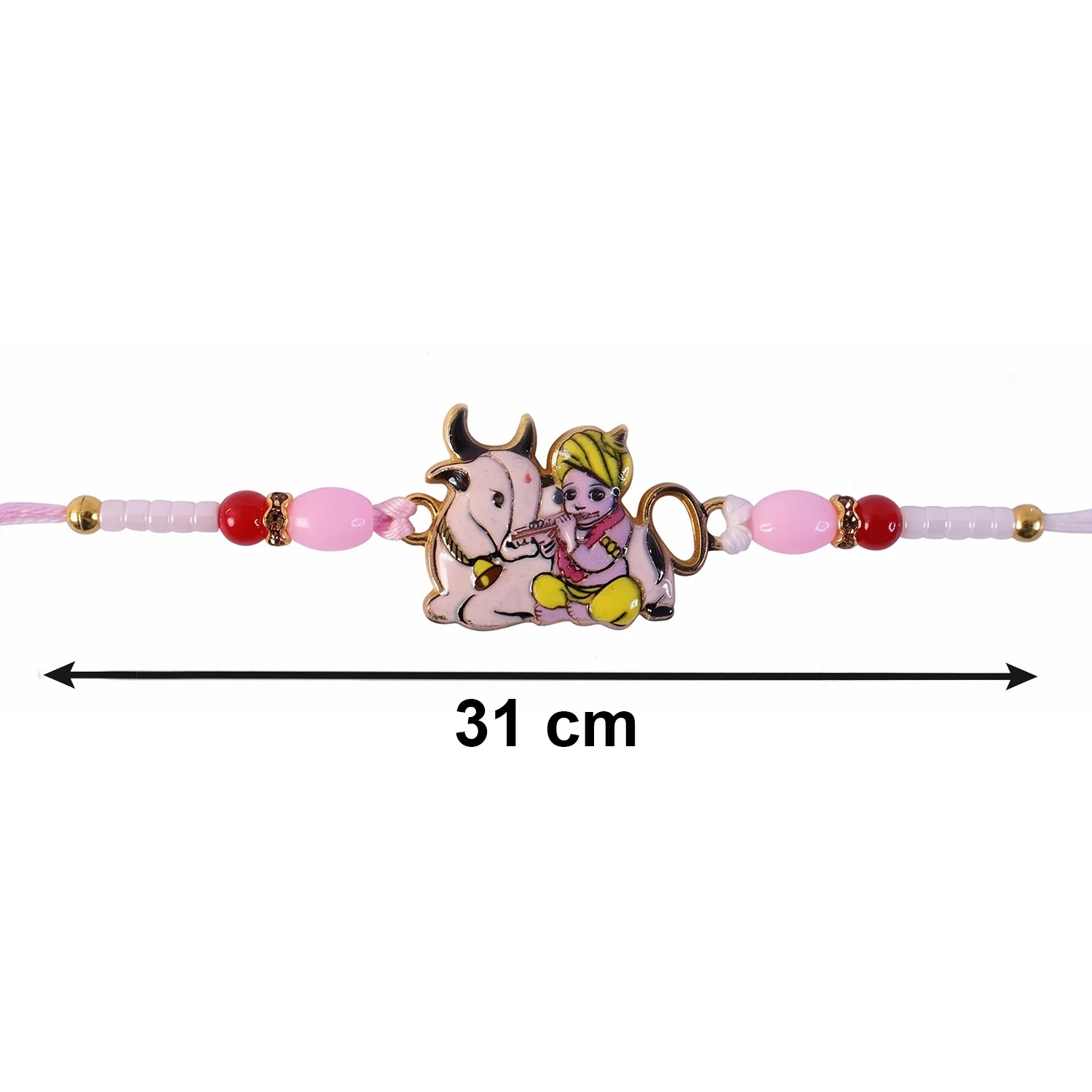 Krishna with Cow Designer Rakhi for Brother - Image 6