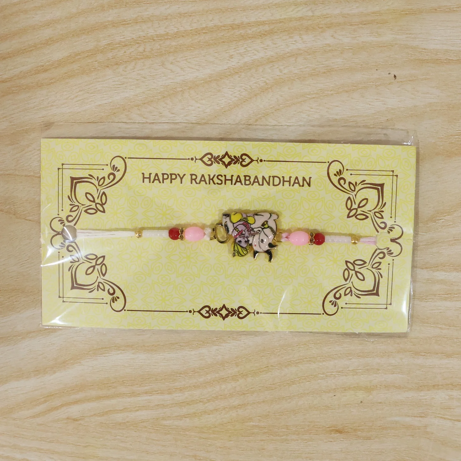 Krishna with Cow Designer Rakhi for Brother - Image 7