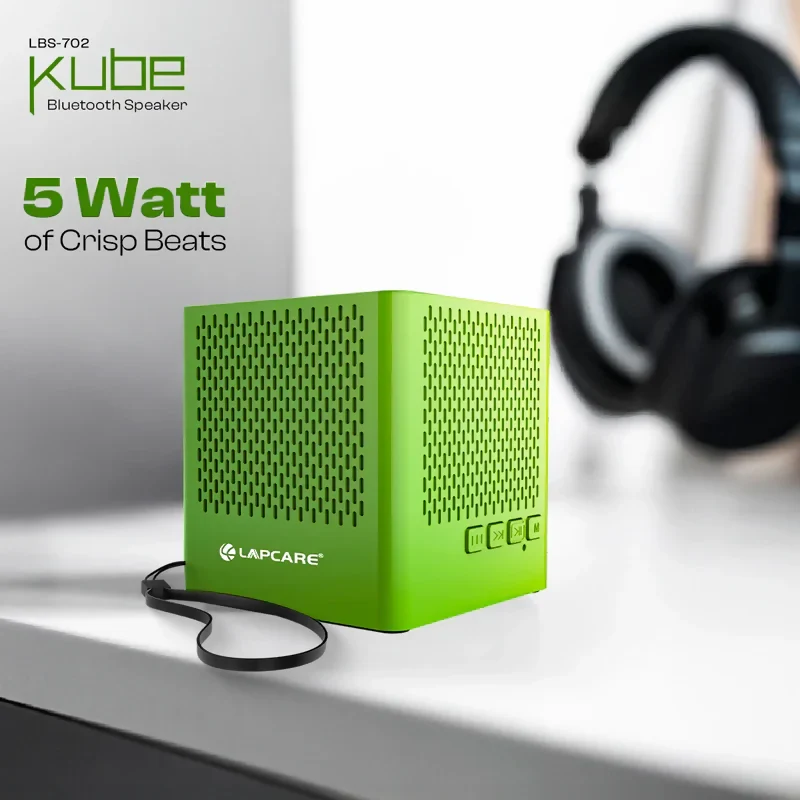 KUBE BLUETOOTH SPEAKER GREEN (6 Months Brand Warranty) - Image 2