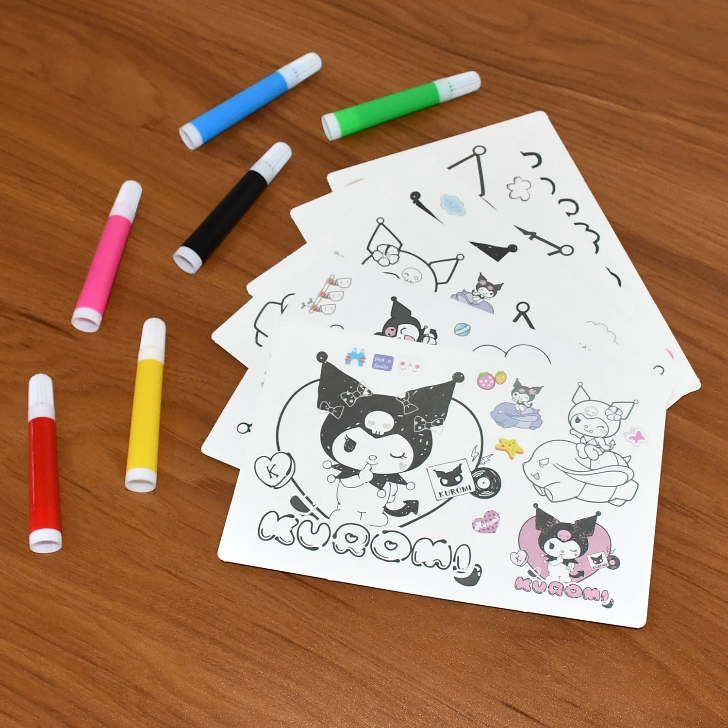 Coloring Book for Kids 6 Sheets with 6 Colorful Markers (1 Set) - Image 6
