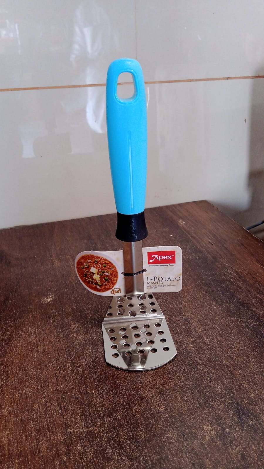 Apex L-Handle Stainless Steel Potato Masher Ergonomic Grip (1 Pc) - Image 10