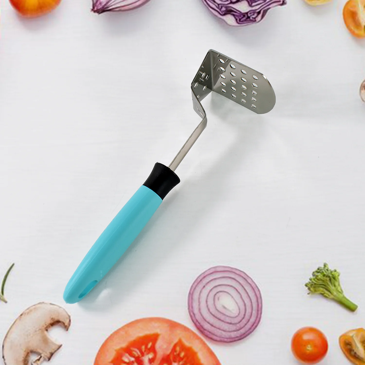 Apex L-Handle Stainless Steel Potato Masher Ergonomic Grip (1 Pc) - Image 7