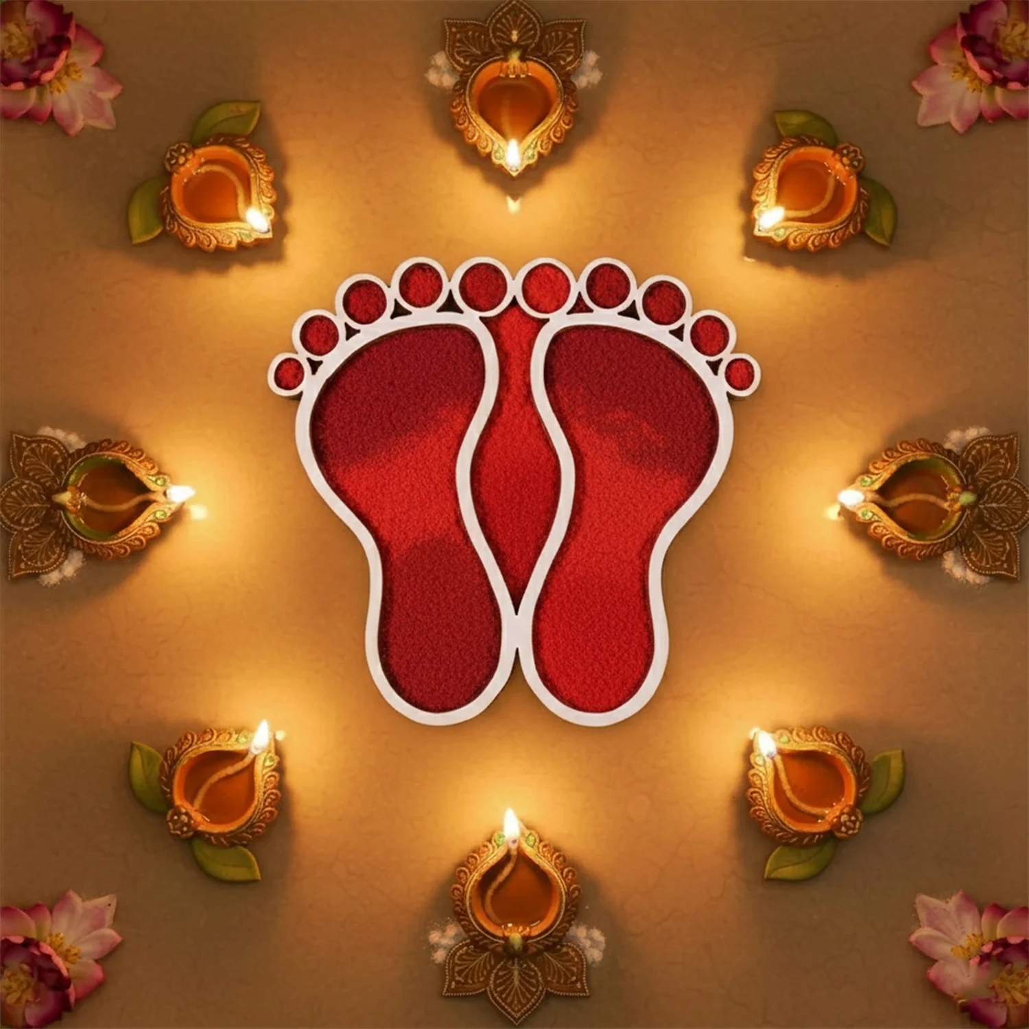 Lakshmi Charan MDF Design | Set of 2 - Image 2
