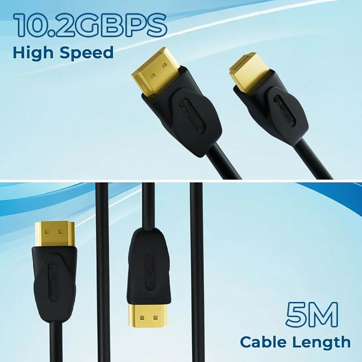 Lapcare HDMI Cable 5 Meter for High Definition Audio Video Transfer TVs and Displays - Image 4