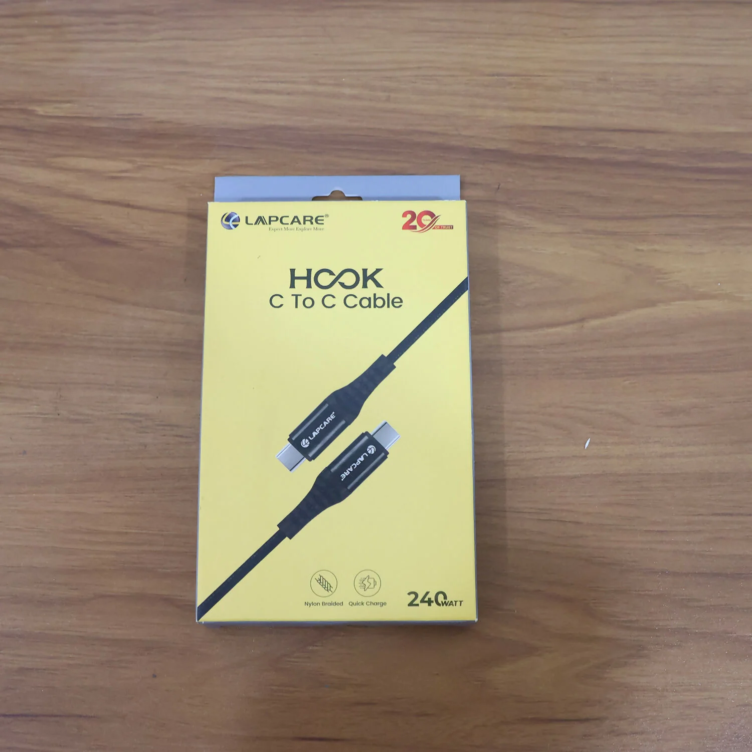 Lapcare Hook USB Type-C to Type-C Braided Fast Charging Cable with 240W Output - Image 6