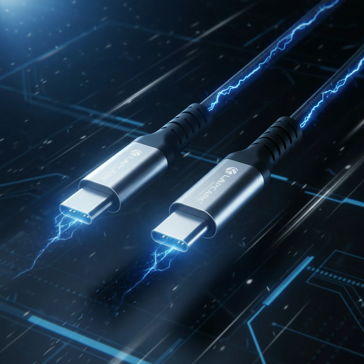 Lapcare Tough Maax USB Type-C to Type-C Braided Charging Cable with 65W Support - Image 3