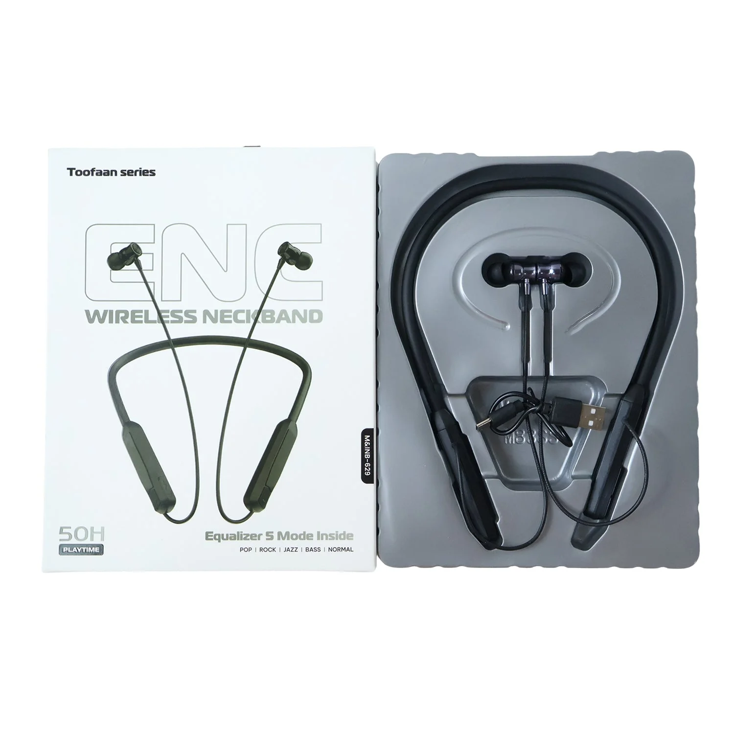 Toofaan Series Wireless Stereo Bass Neckband Earphones, Neck band (1 Pc) - Image 7