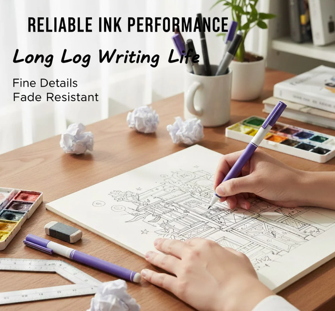 Large Black ball Pens Set Drawing Writing Pen 0.5 mm (1 Pc) - Image 9
