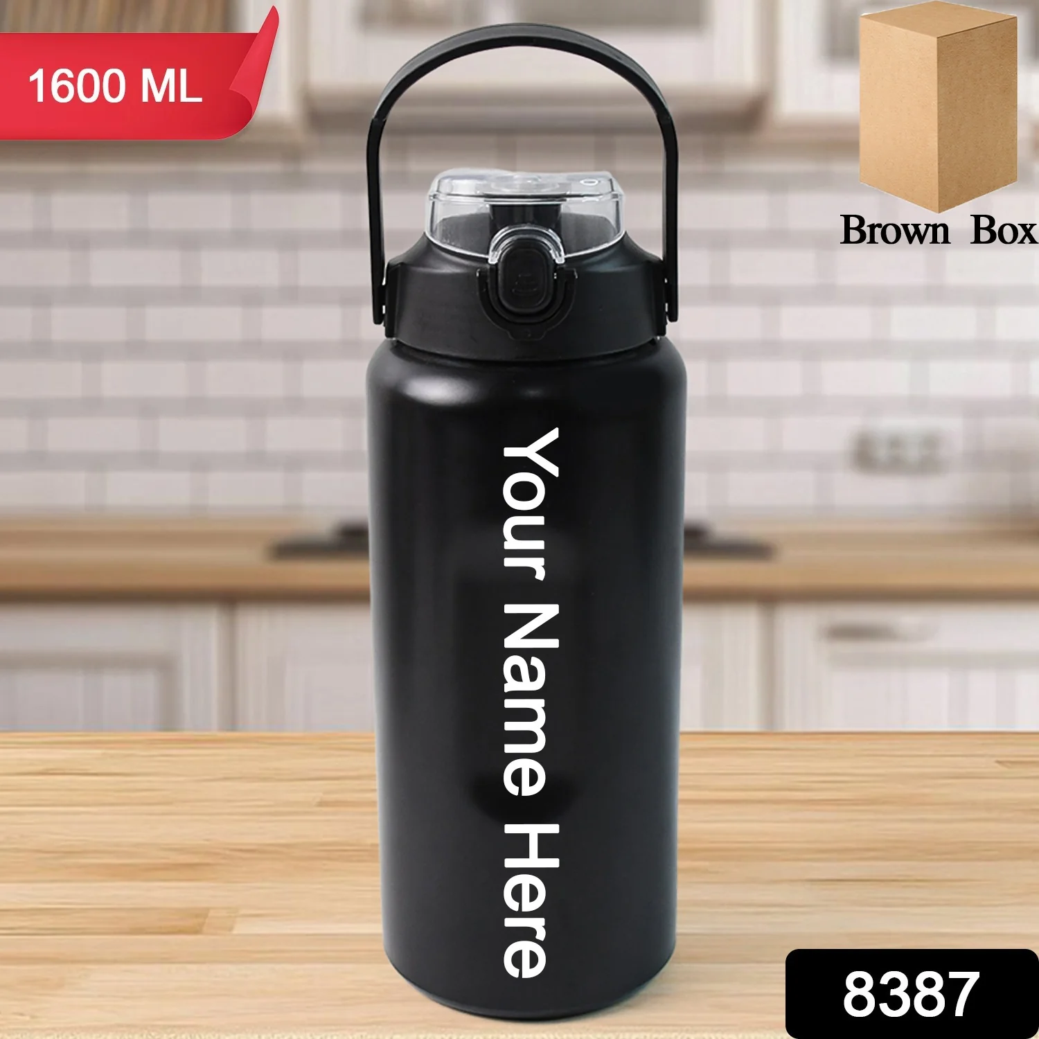 Customize Large Capacity Stainless Steel Insulated Water Bottle 1600ML (1 Pc) - Image 2