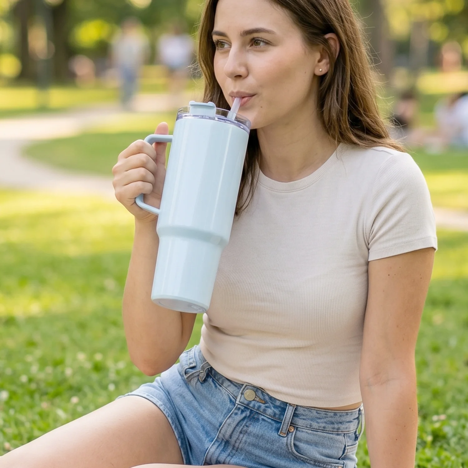 Best 1800ml Travel Sipline Tumbler with Lid & Straw - Image 5