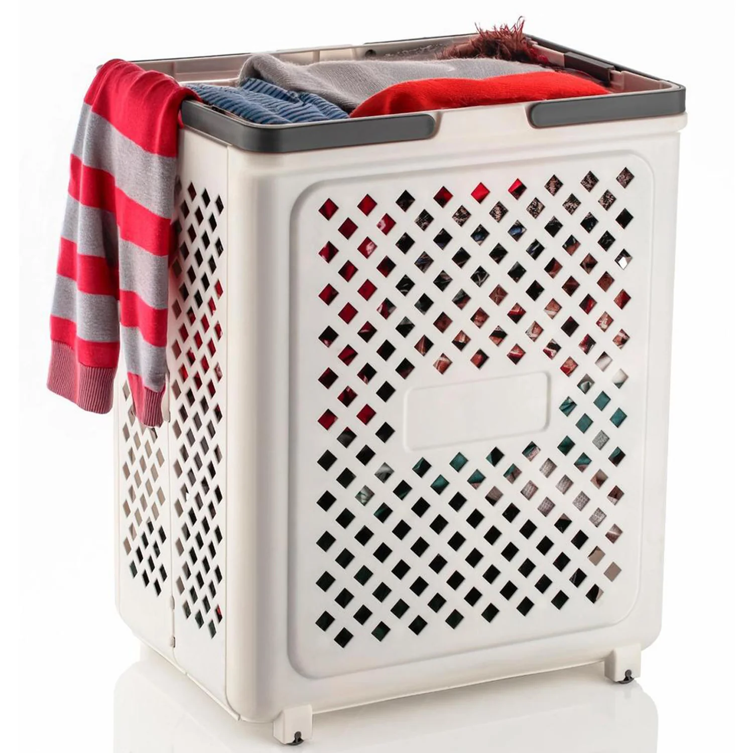 Large Foldable Laundry Basket with Wheels - Image 5