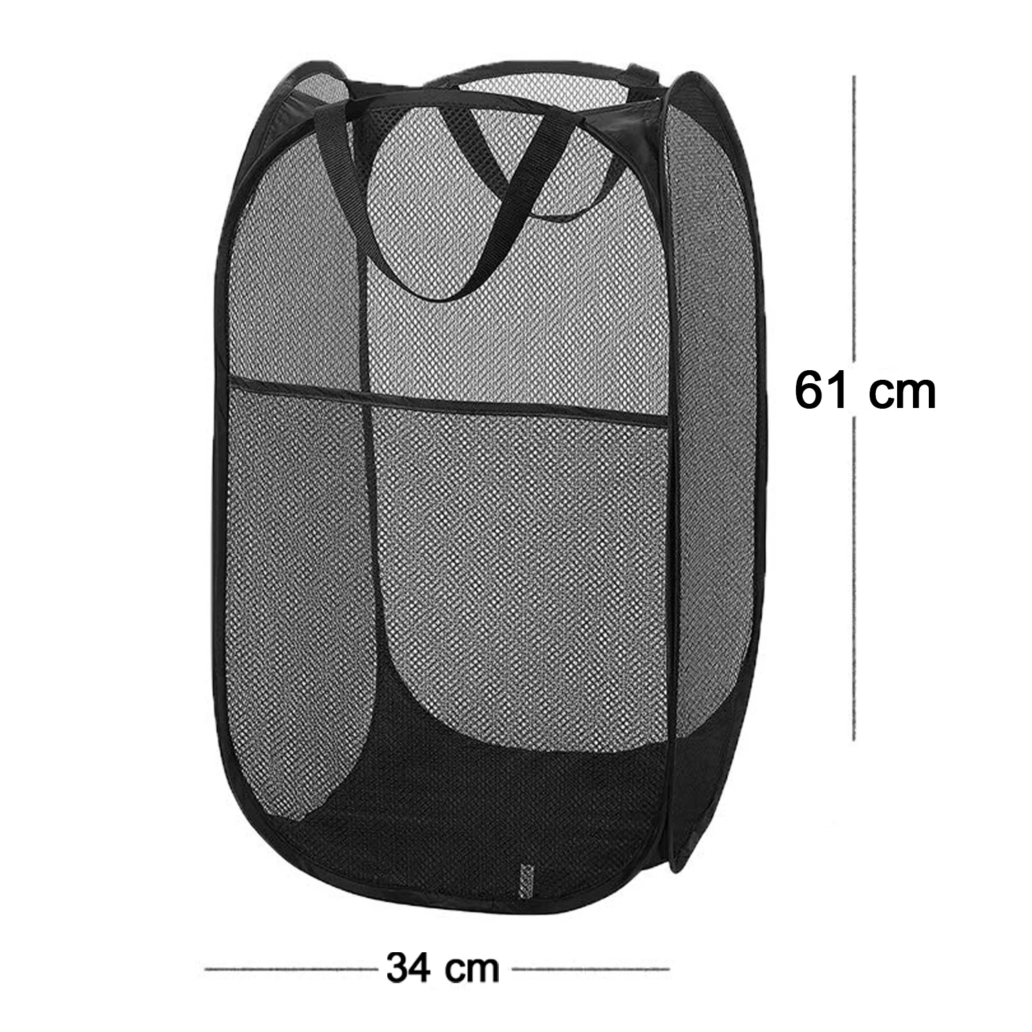 Large Foldable Mesh Laundry Basket Durable Clothes Hamper (1 Pc, 36x36x60cm) - Image 6