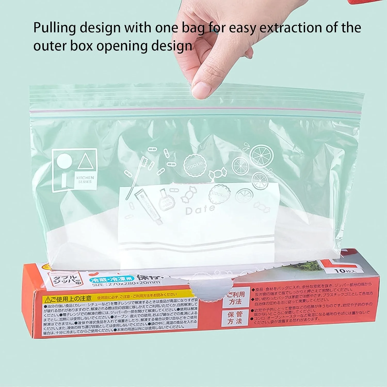 Large Food Seal Bag | Transparent Fresh Food Bags (10 Pcs Set) - Image 4