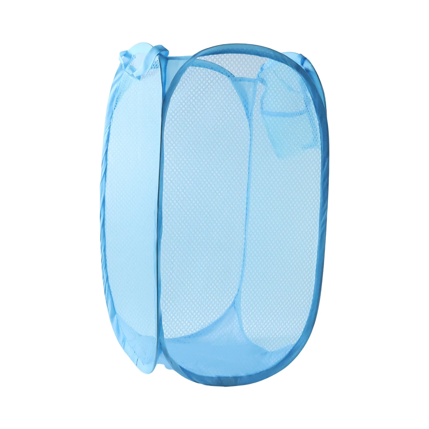 Large Mesh Pop Up Laundry Basket Clothes Storage Hamper (1 Pc, 54x30cm) - Image 4