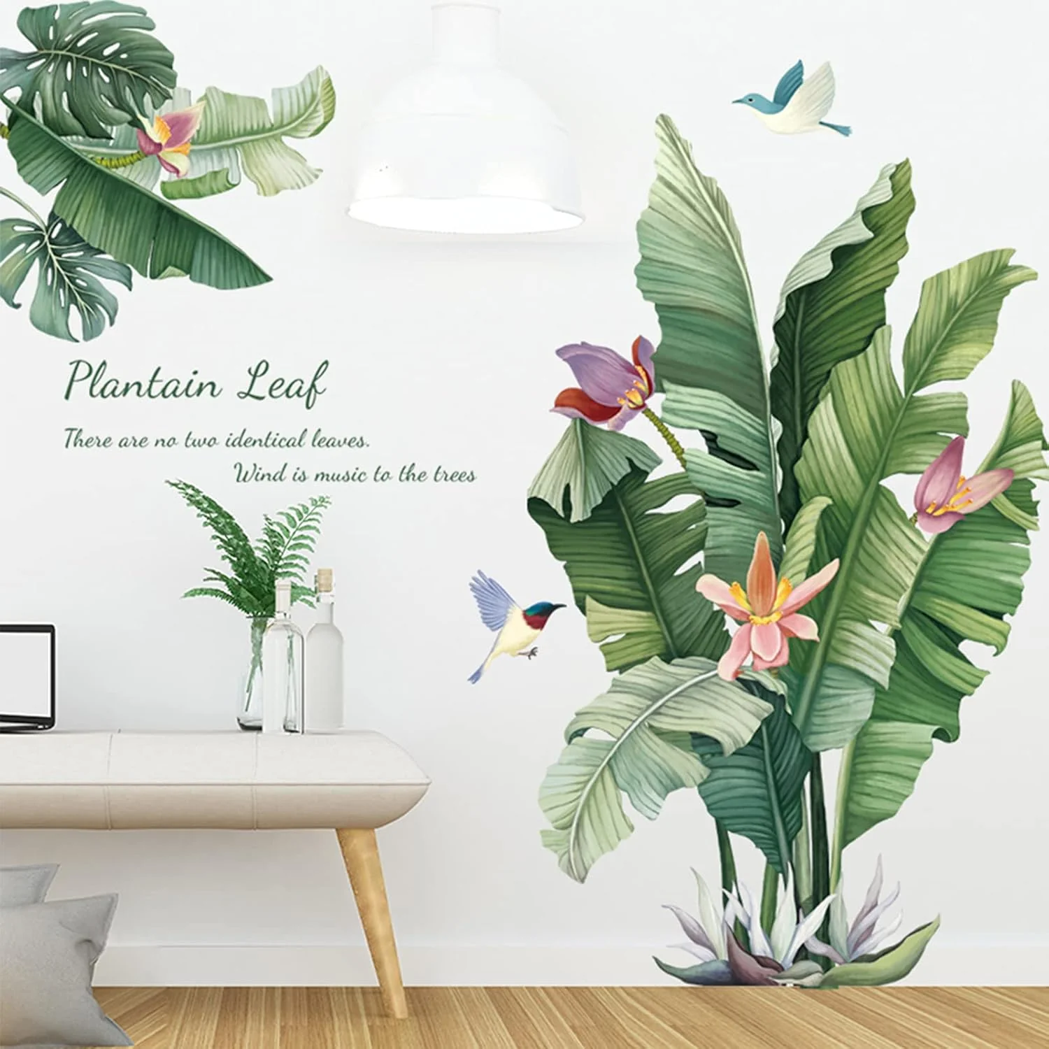 Large Plantain Leaf Wall Sticker 90x60 cm - (1 Pc) - Image 4
