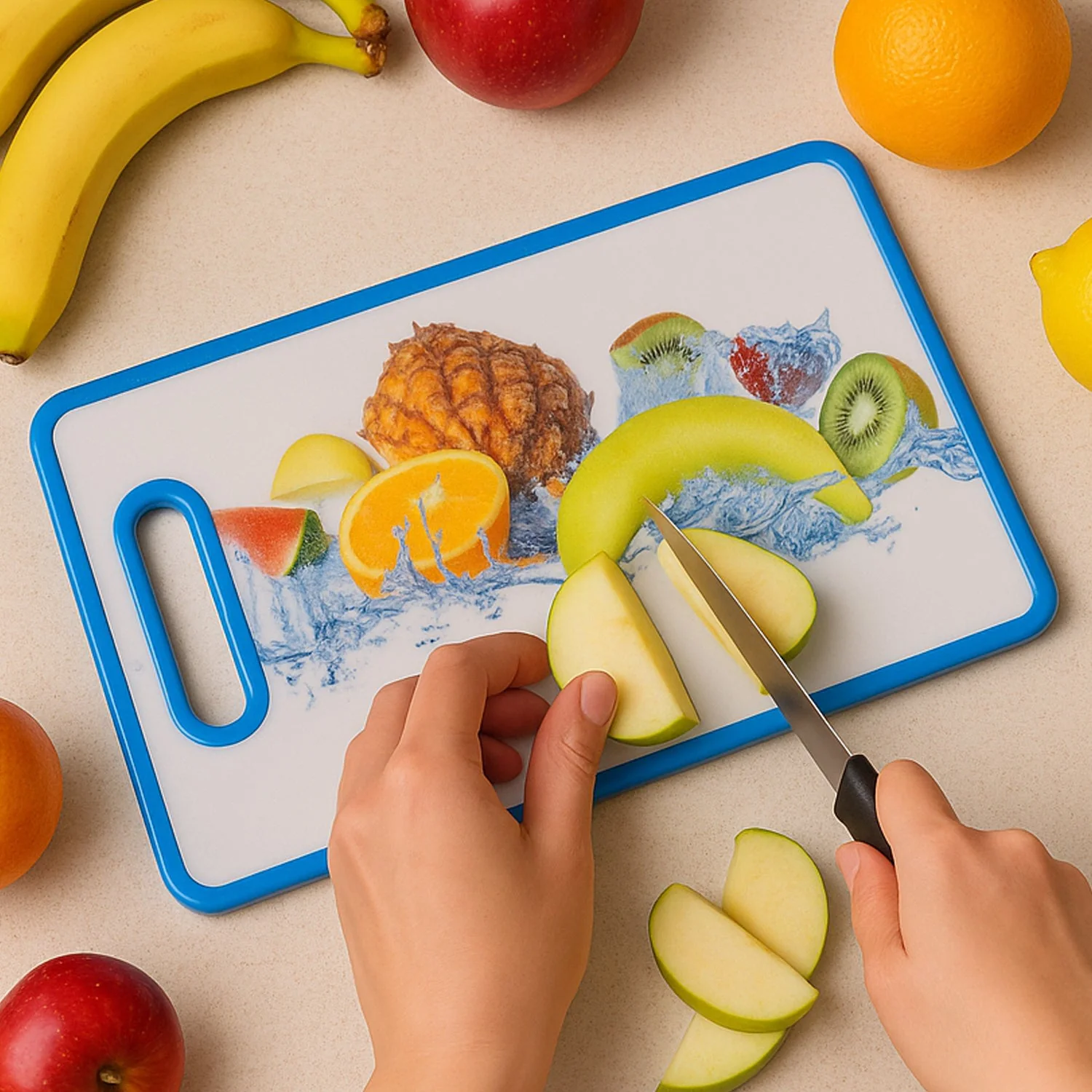 Large Rectangular Fruit Print Cutting Board (36x22cm / 1 Pc) - Image 7