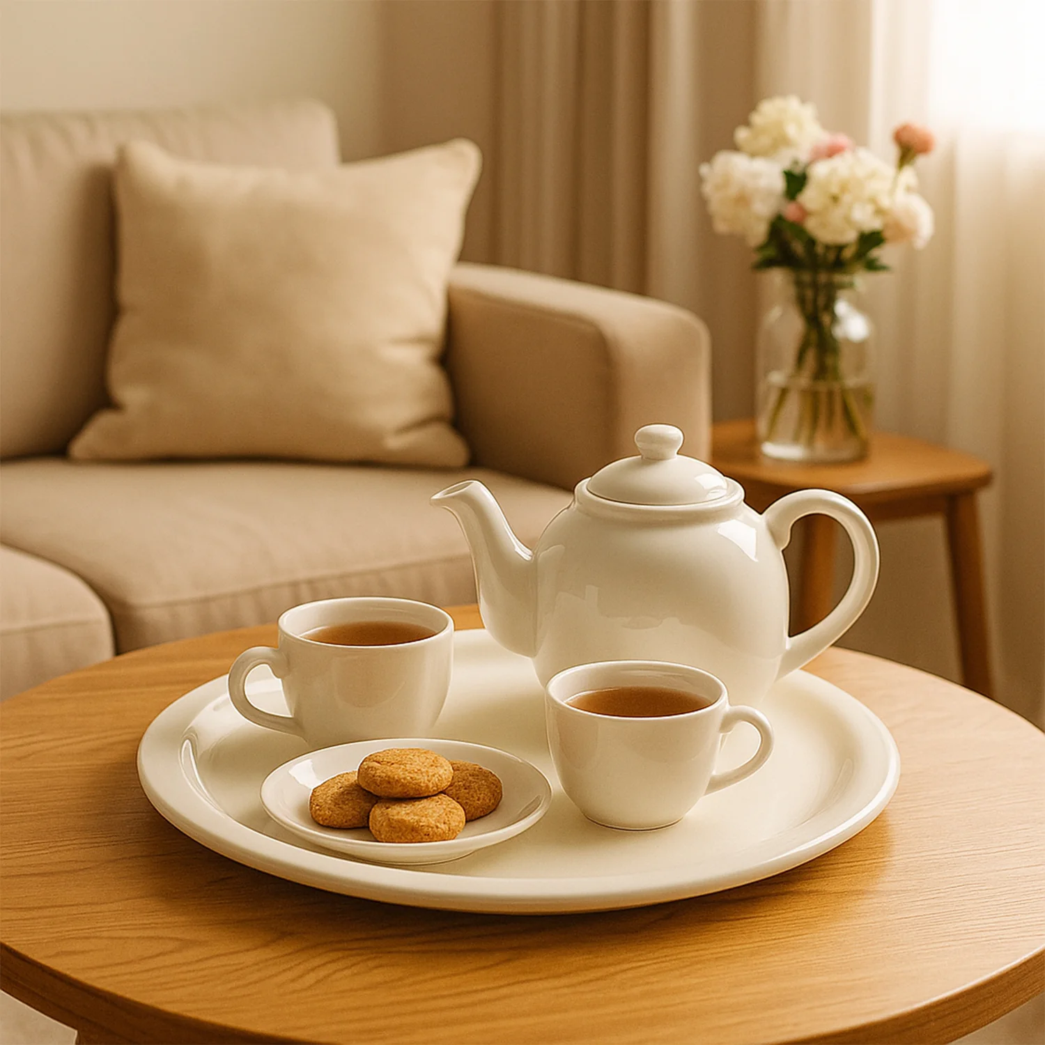 Large Round Multi-Purpose Serving Plate / Tray (1 Pc / 33 Cm) - Image 4