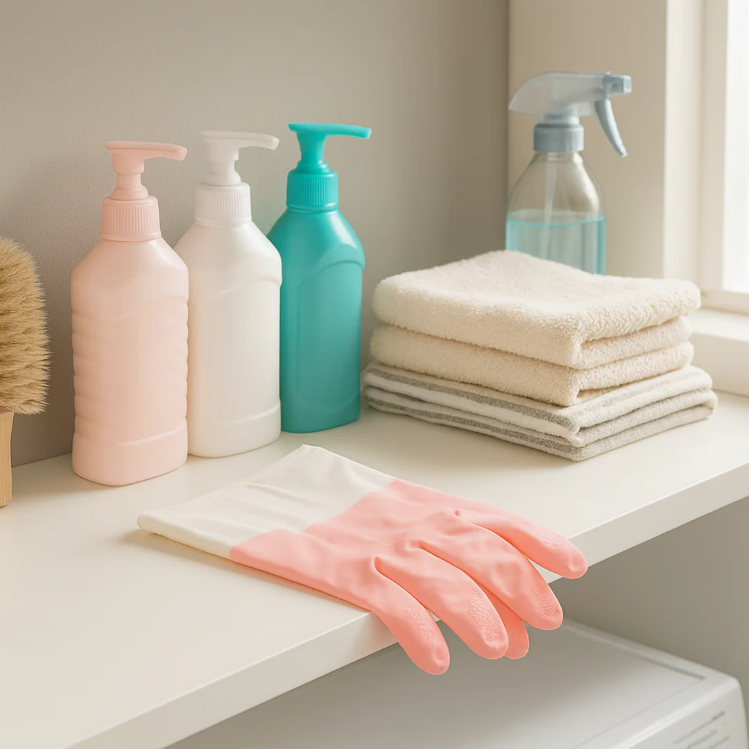 Large Size Reusable Household Cleaning Gloves - (1 Pair) - Image 9