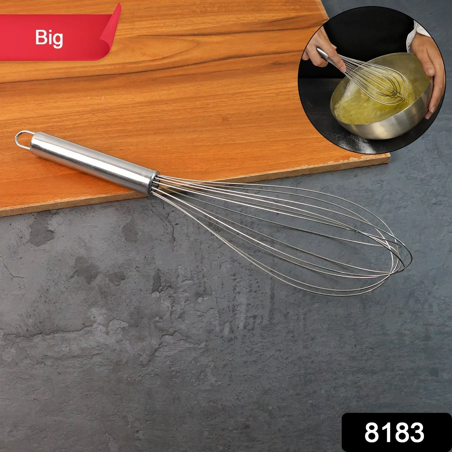 Large Stainless Steel Balloon Whisk  Heavy-Duty Kitchen Tool (30cm / 1 Pc) - Image 2