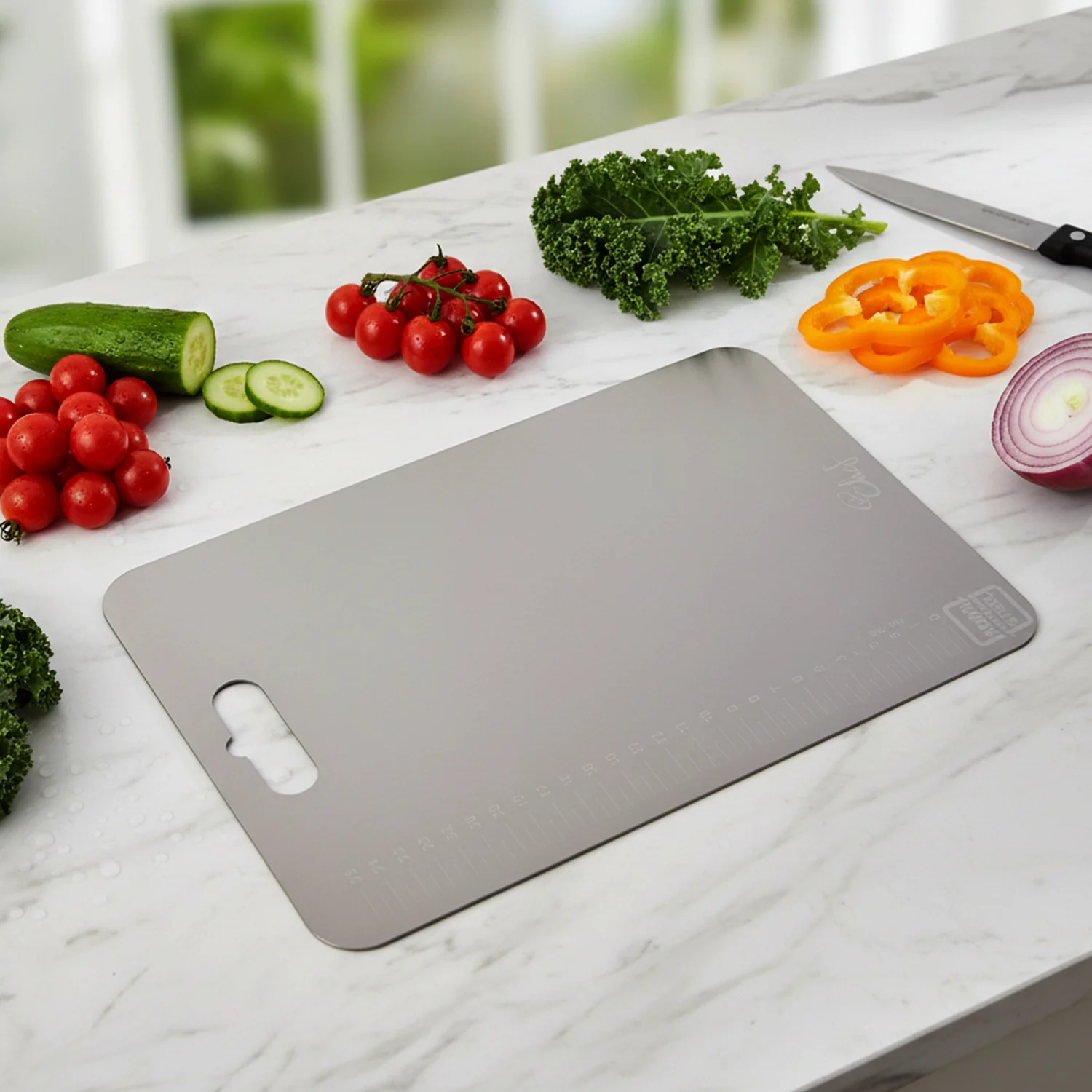 Large Stainless Steel Chopping Cutting Board (1 Pc) - Image 5