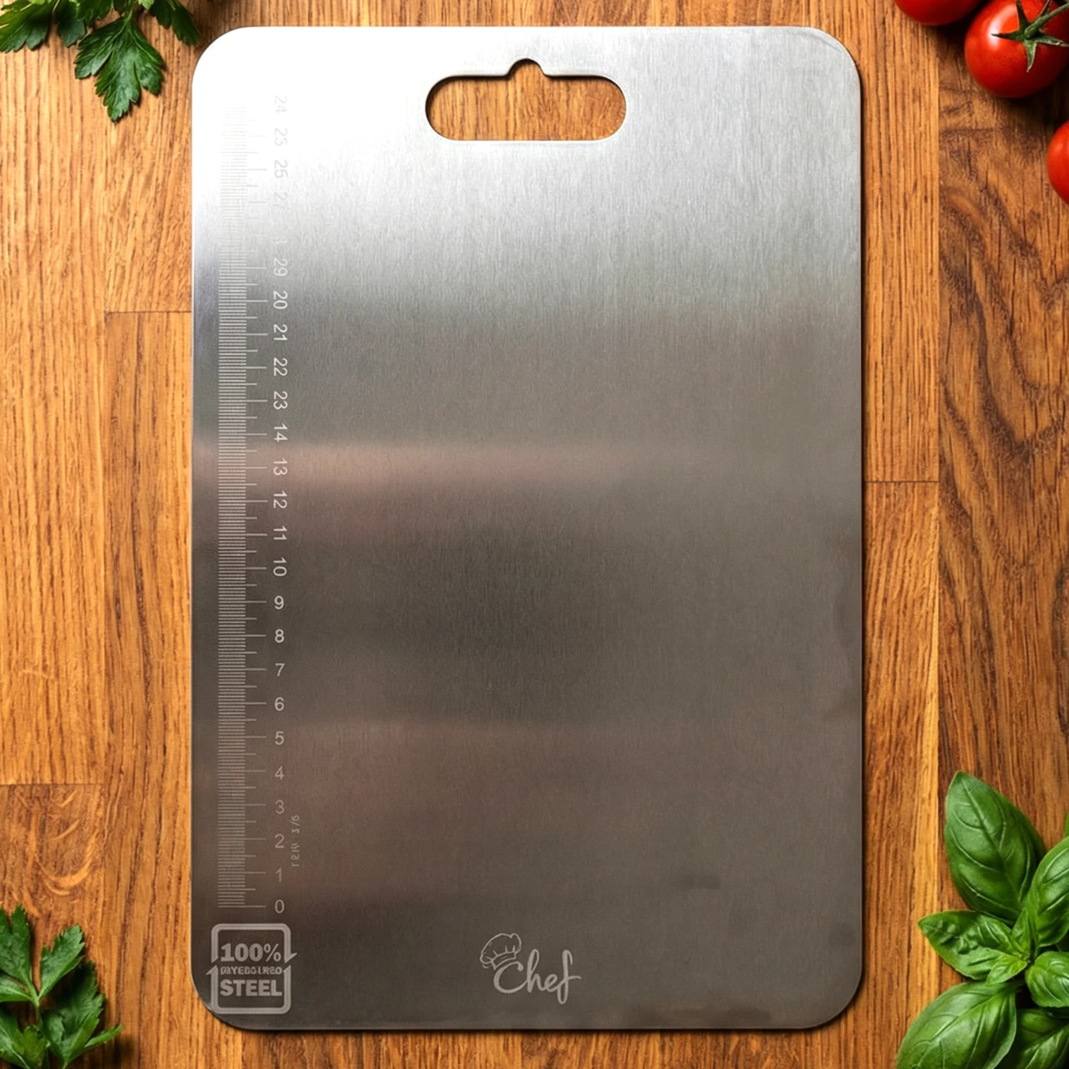 Large Stainless Steel Chopping Cutting Board (1 Pc) - Image 7