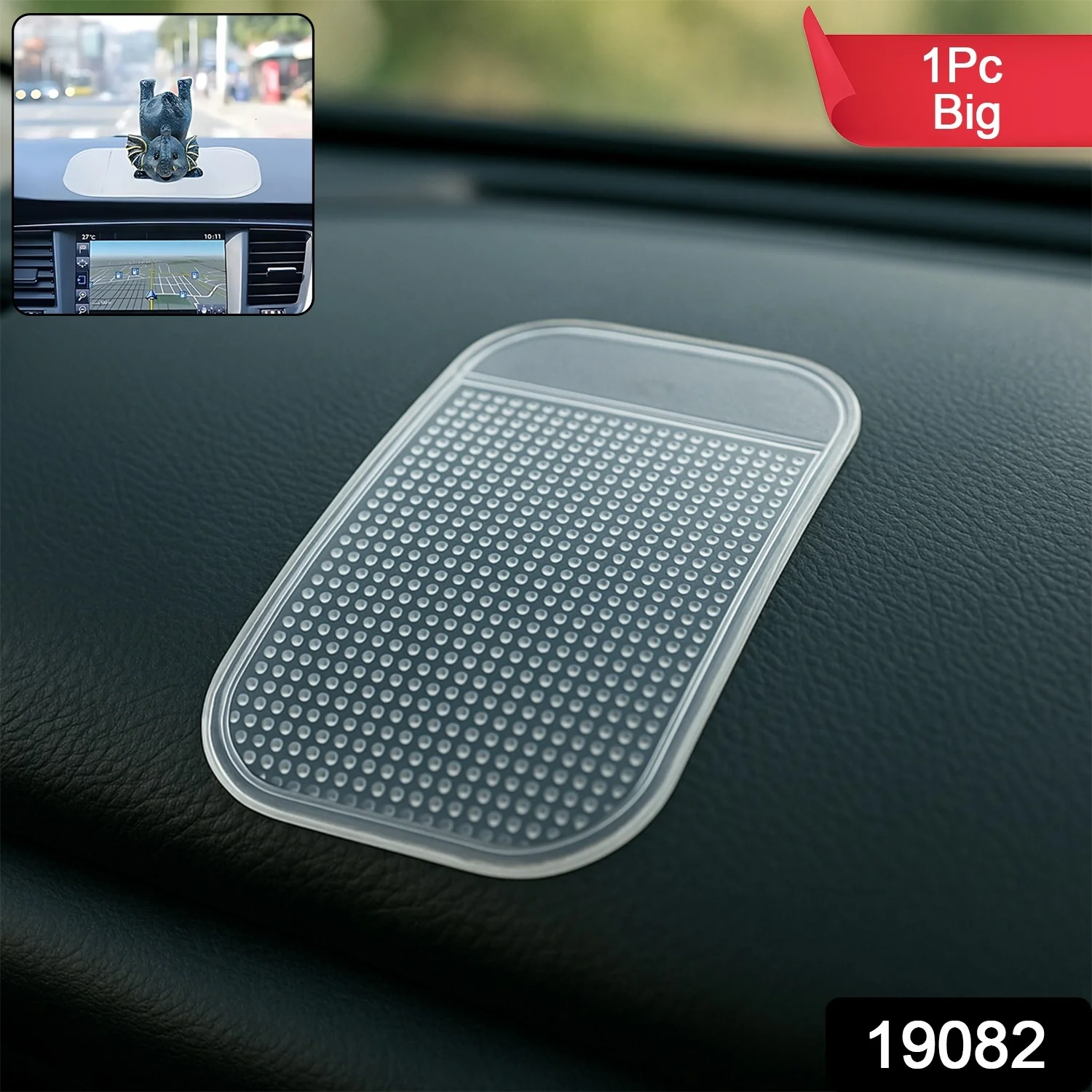 Large Transparent Anti-Slip Dashboard Mat for Car (1 Pc) - Image 2