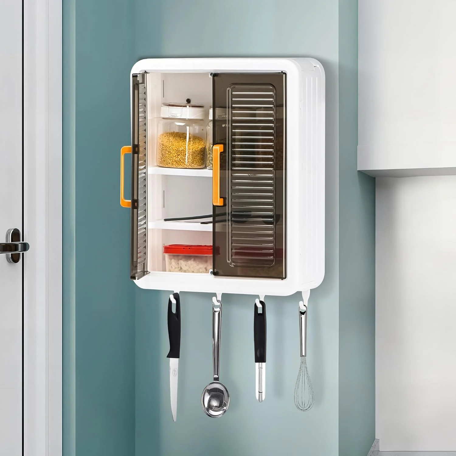 Large Wall-Mounted Kitchen Storage Cabinet Set - Image 7