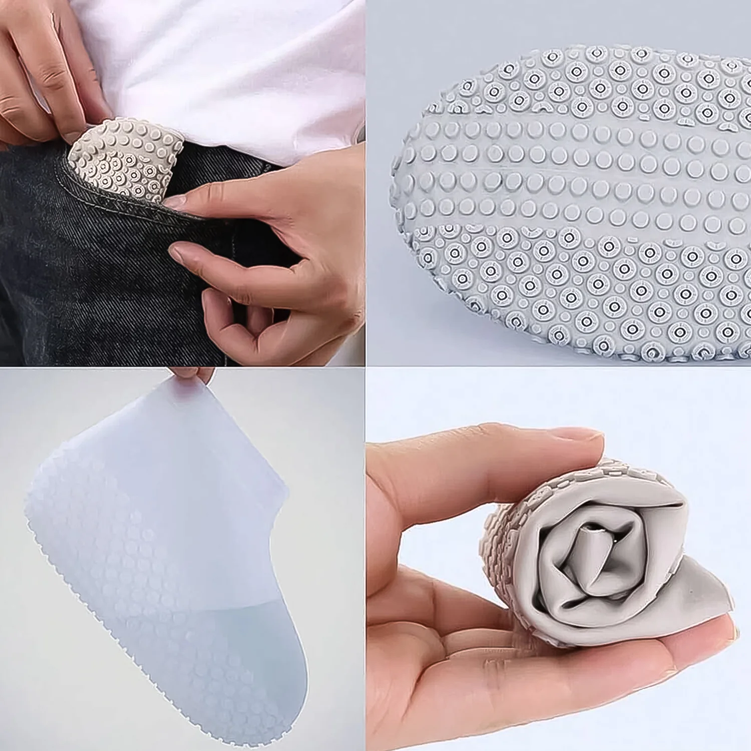 Non-Slip Silicone Reusable Waterproof Anti-Skid Shoe Covers (Large, 1 Pair) - Image 3