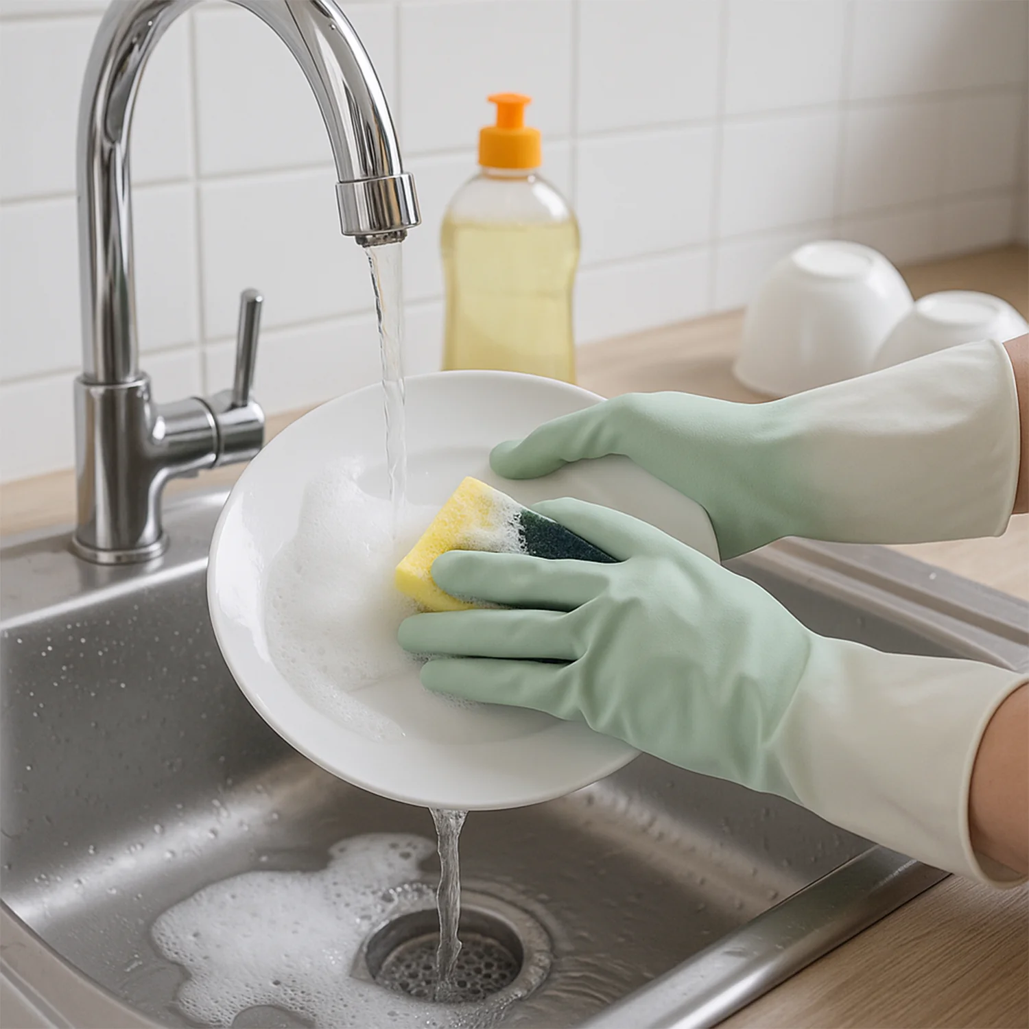 Latex Household Gloves (2 Pair / Mix Color) - Image 4