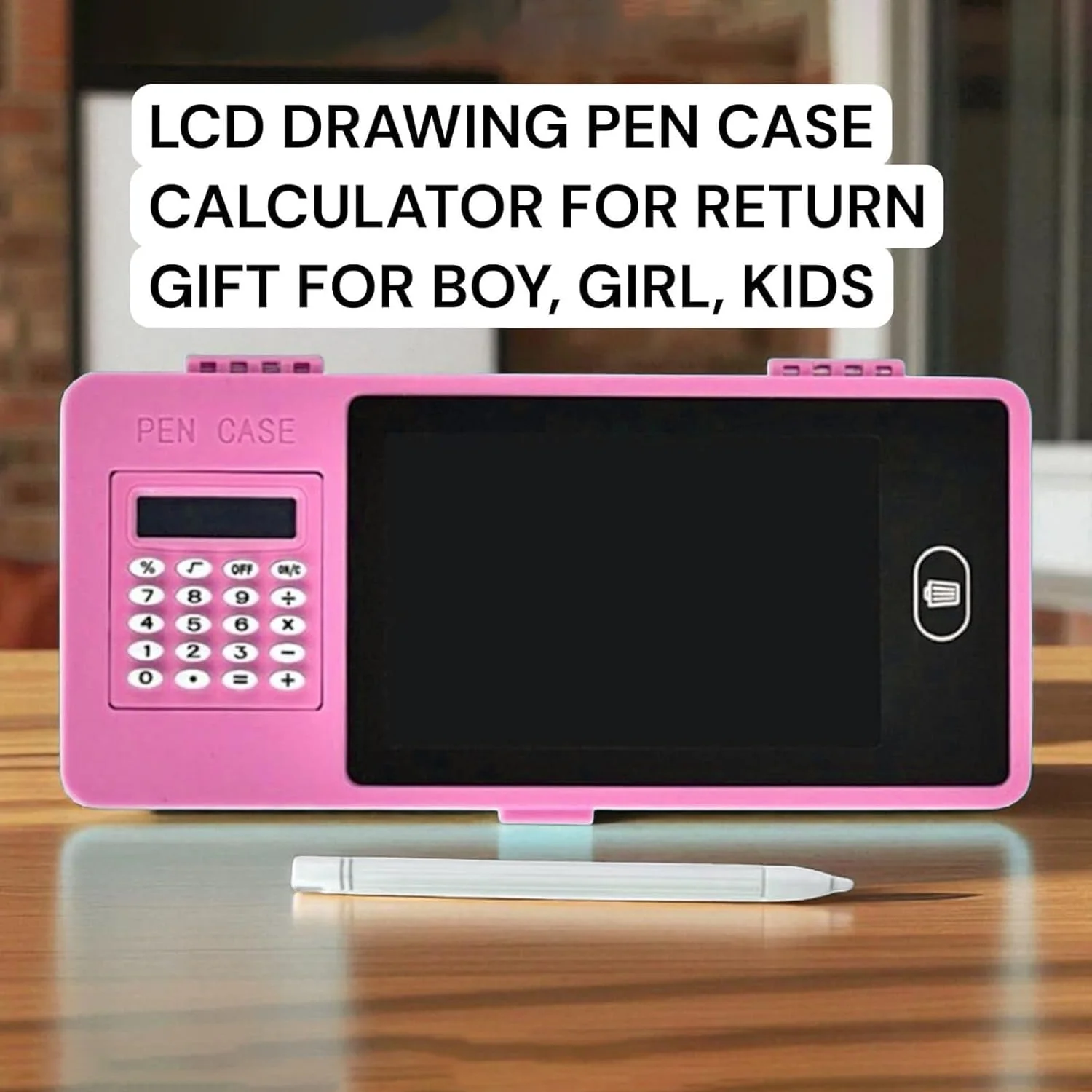 LCD Writing Tablet Pencil Case with Calculator 1 Pc - Image 8